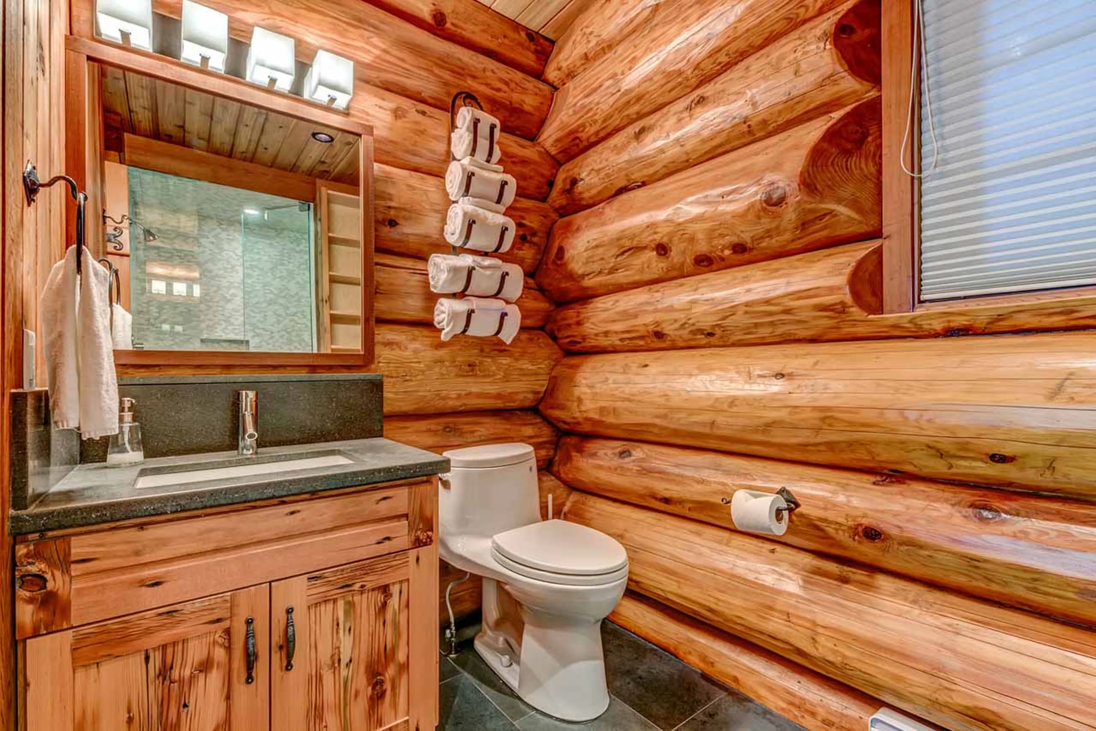 Bedroom 2 en-suite at Snowridge Chalet 7 in Whistler
