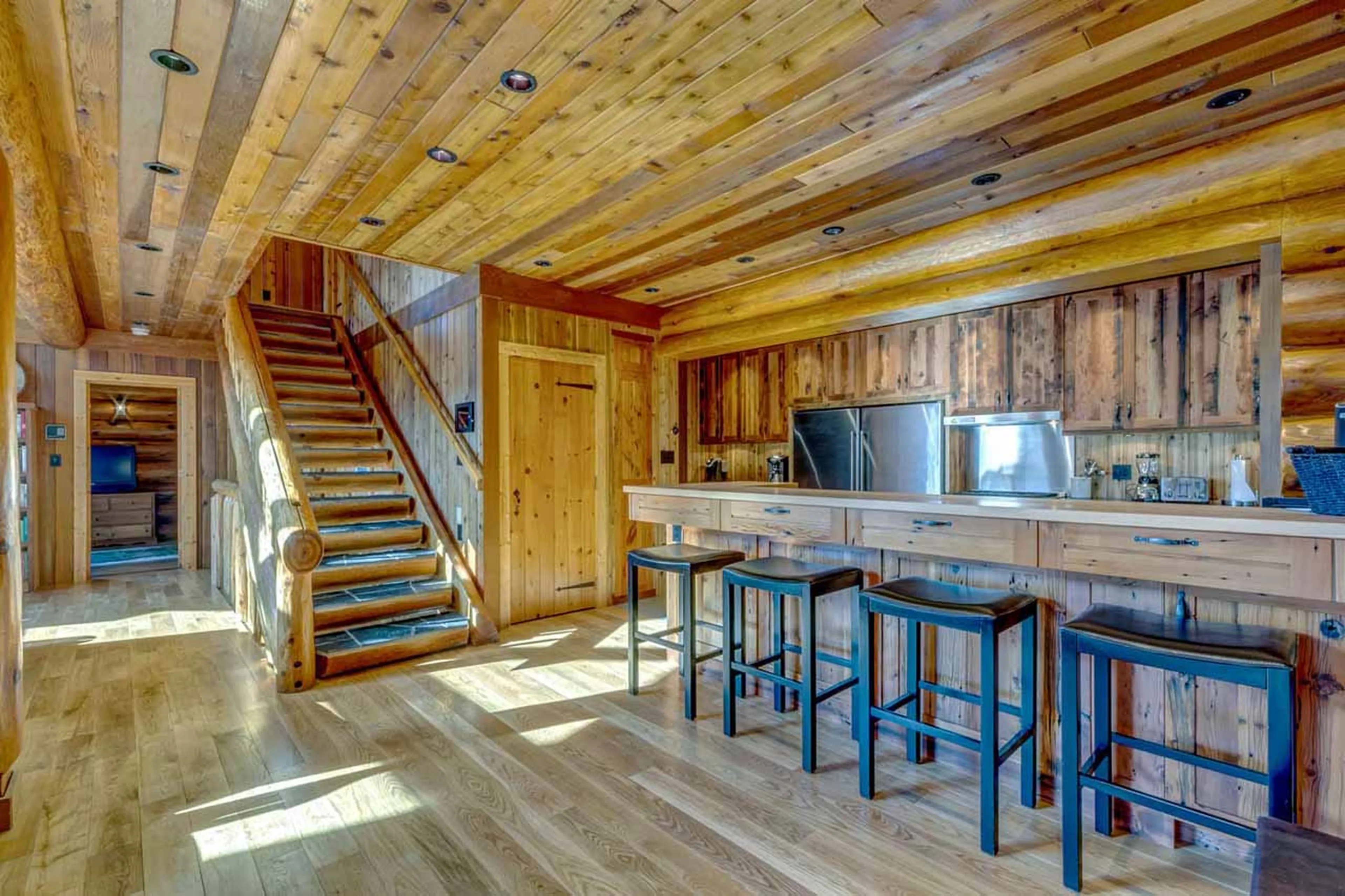 Kitchen bar seating at Snowridge Chalet 7 in Whistler