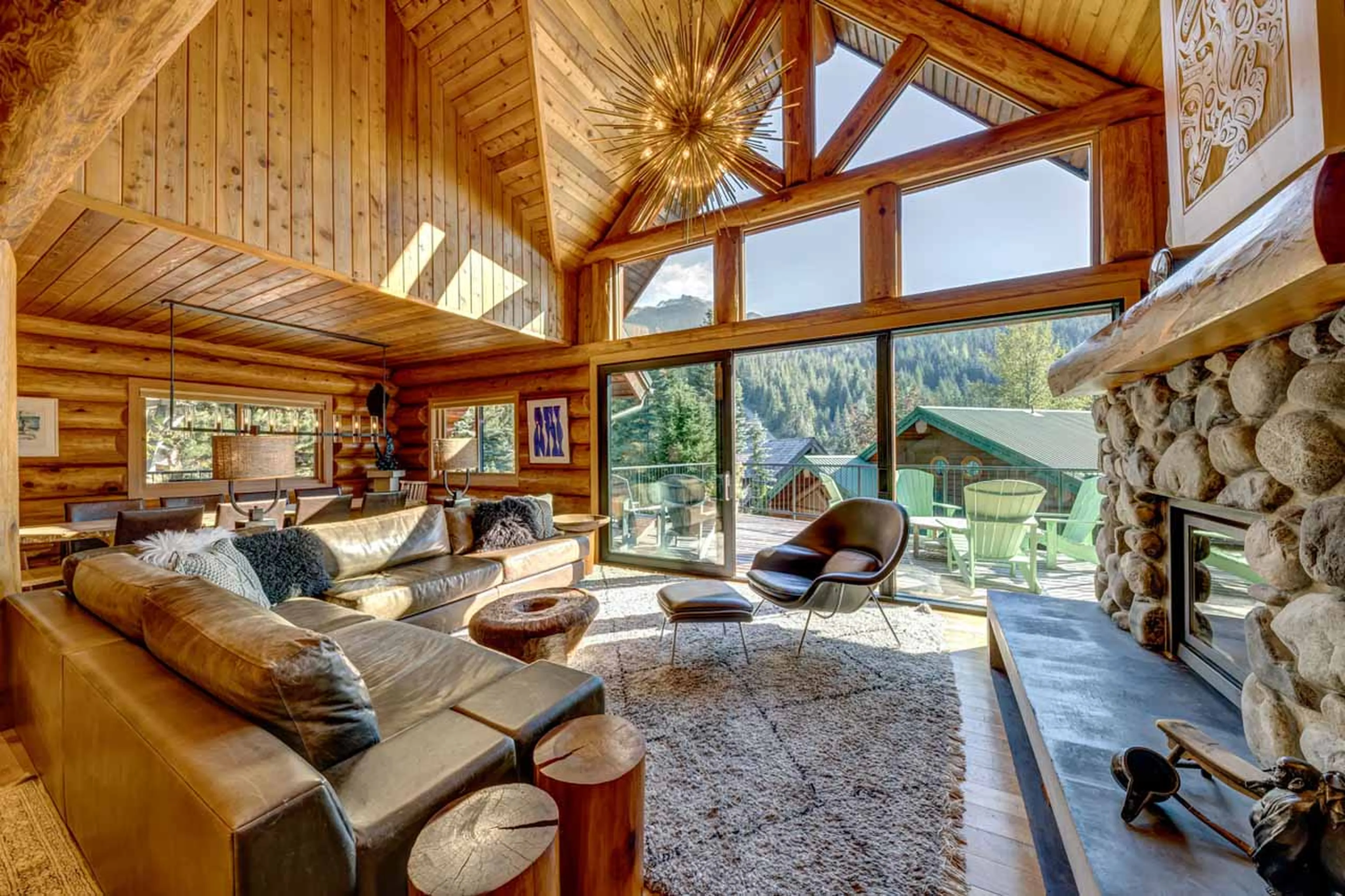 Living area at Snowridge Chalet 7 in Whistler