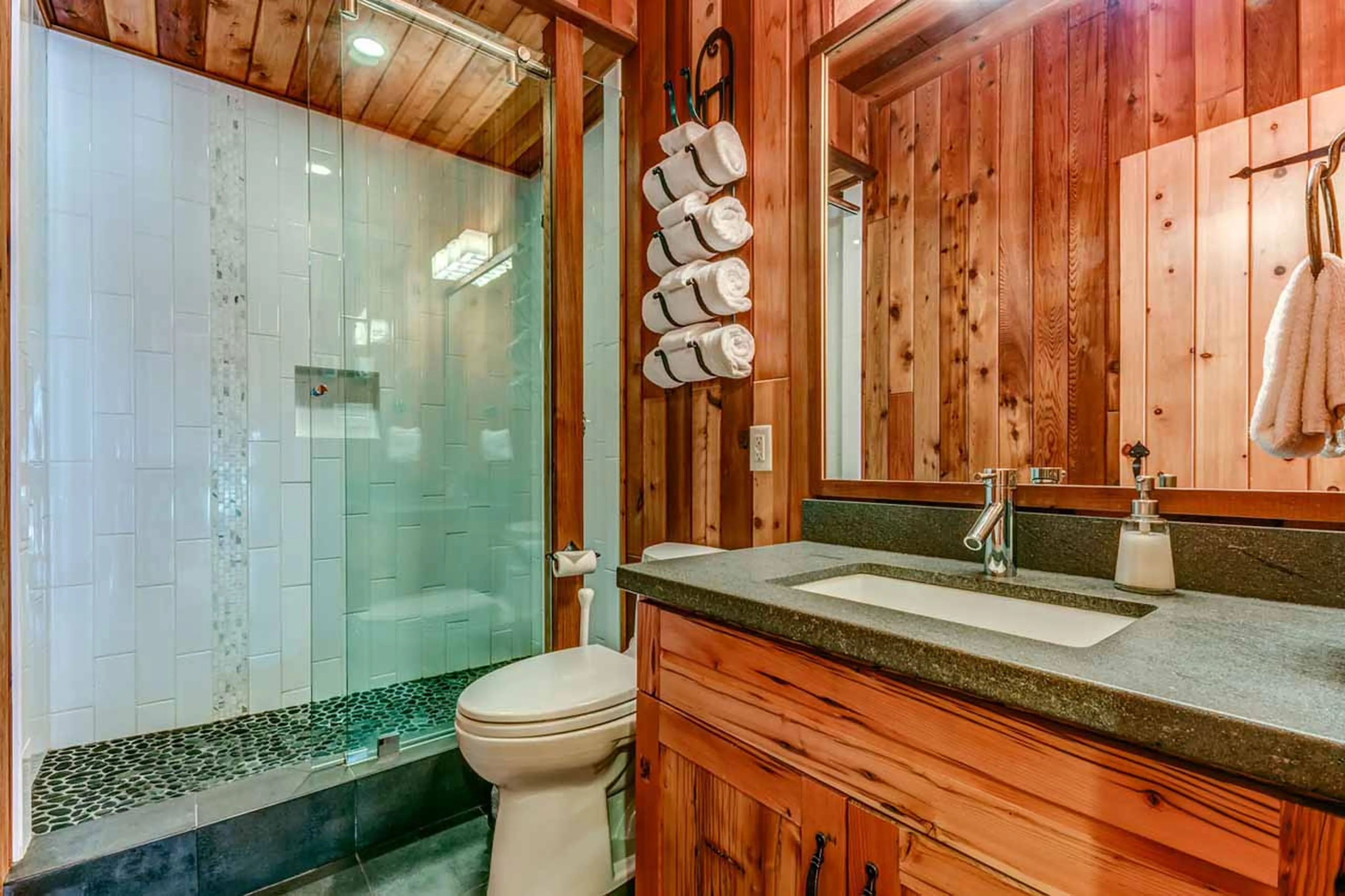 Shared shower room at Snowridge Chalet 7 in Whistler