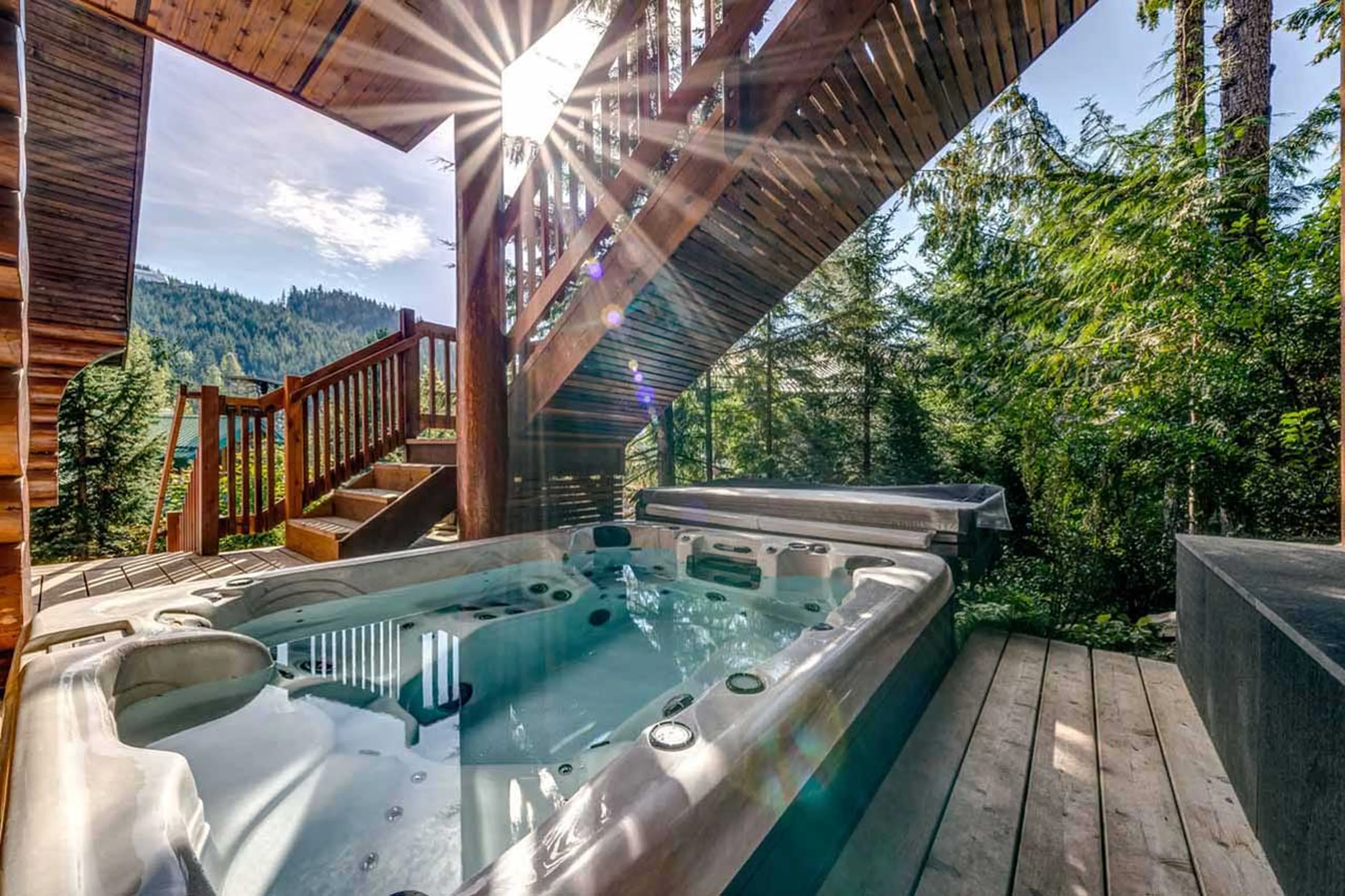 Hot tub at Snowridge Chalet 7 in Whistler