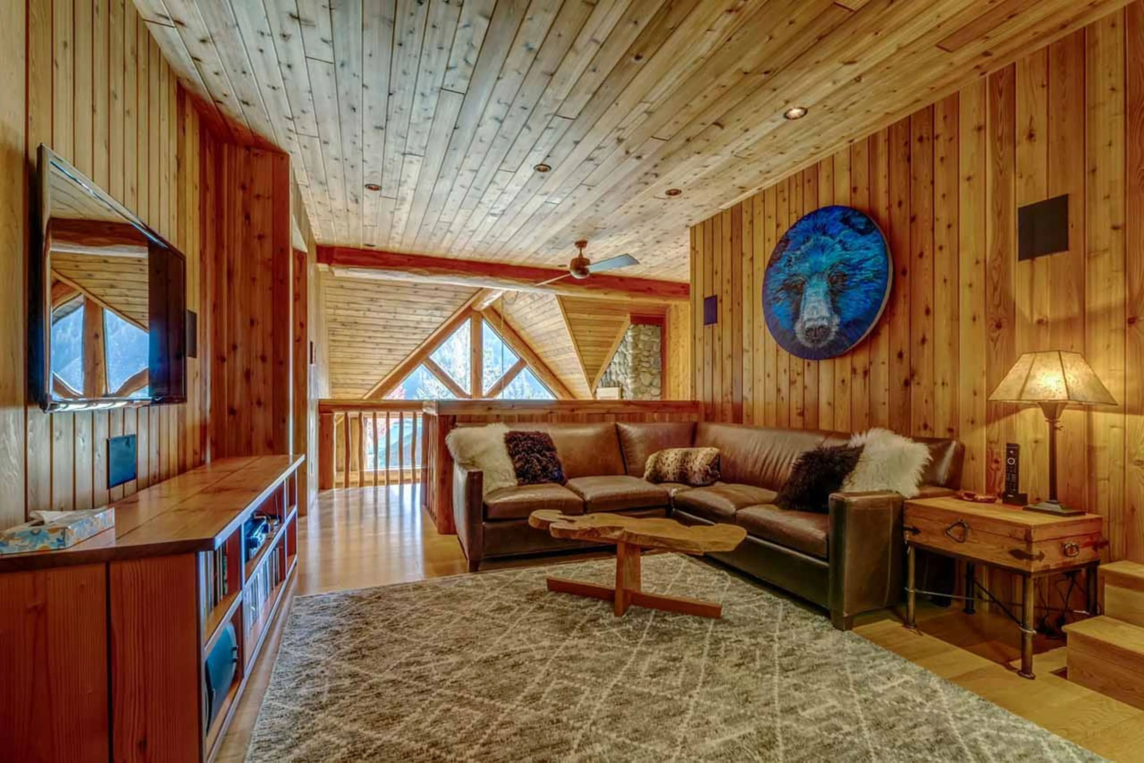 TV room at Snowridge Chalet 7 in Whistler