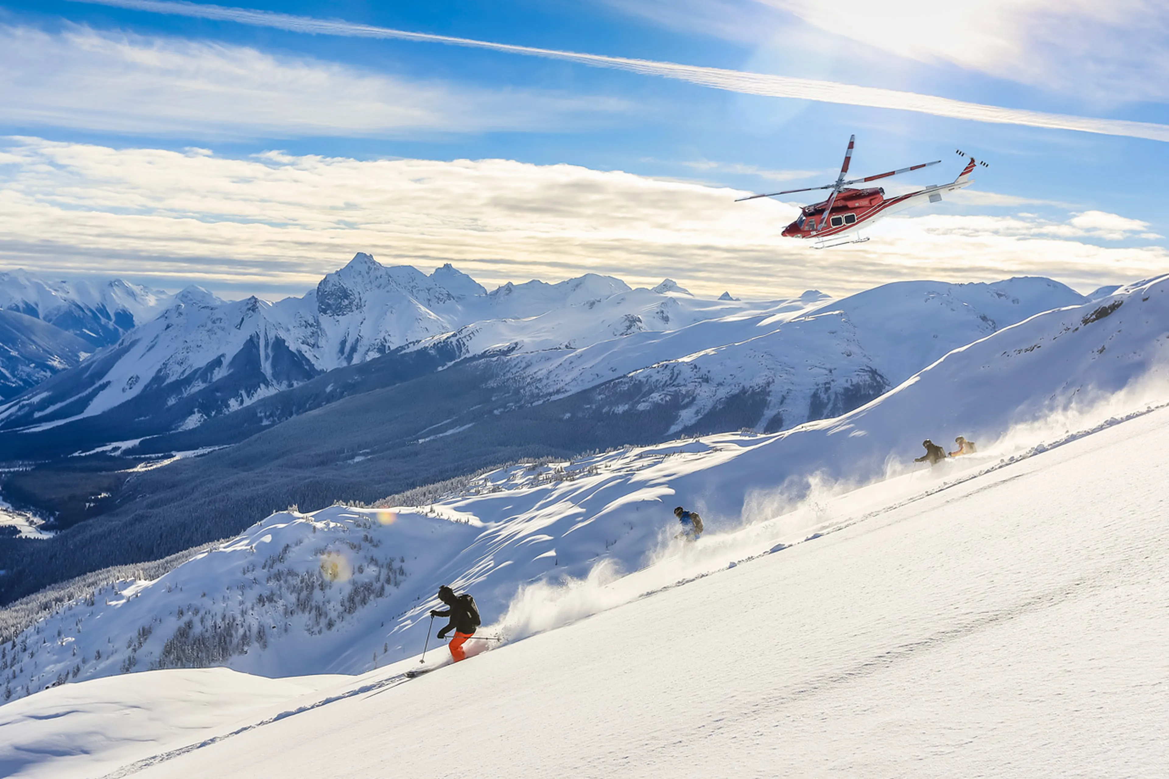 Heliskiing from Spirit Bear Lodge in South Chilcotin, British Columbia
