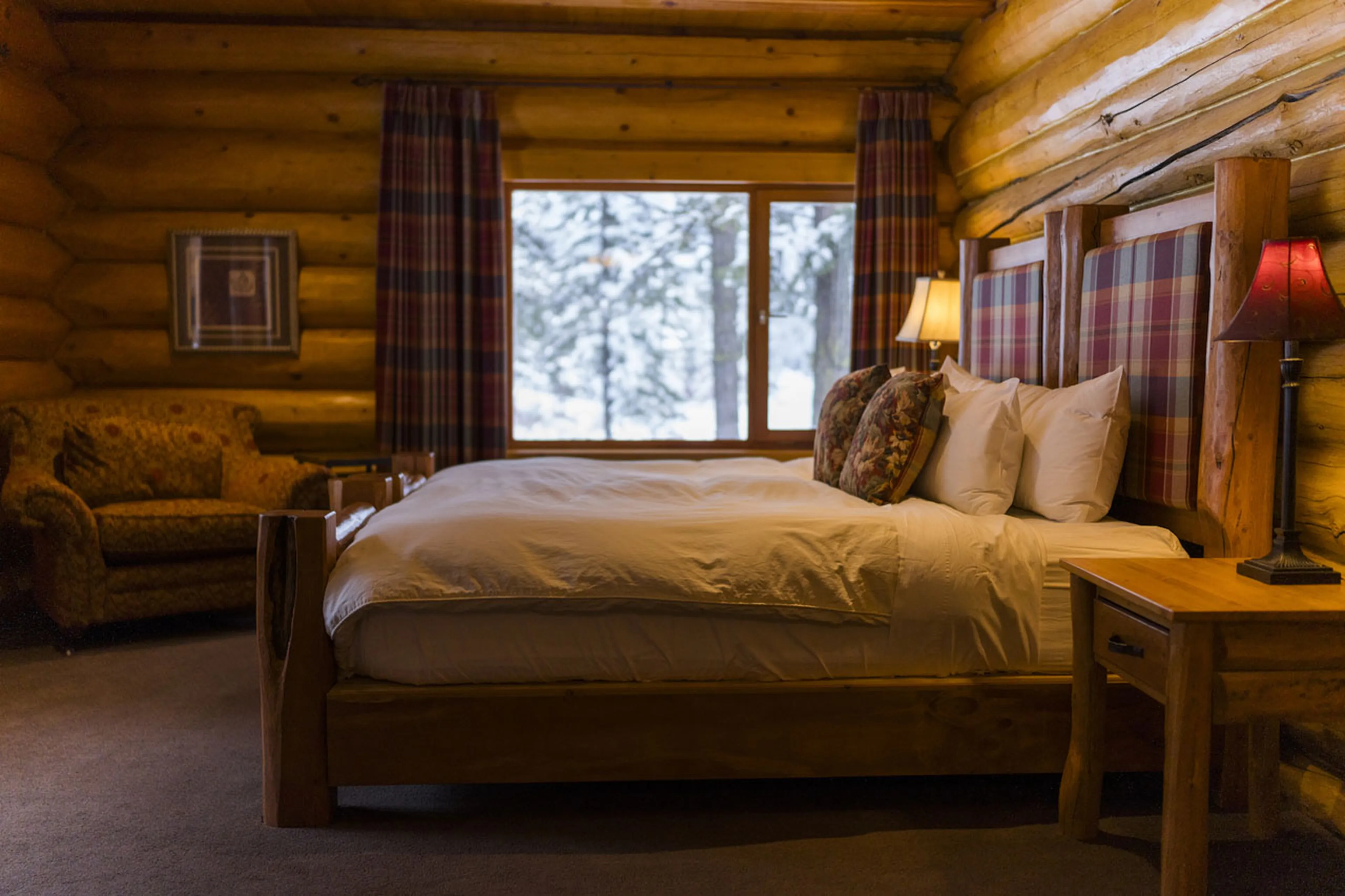 Bedroom two at Spirit Bear Lodge in South Chilcotin, British Columbia