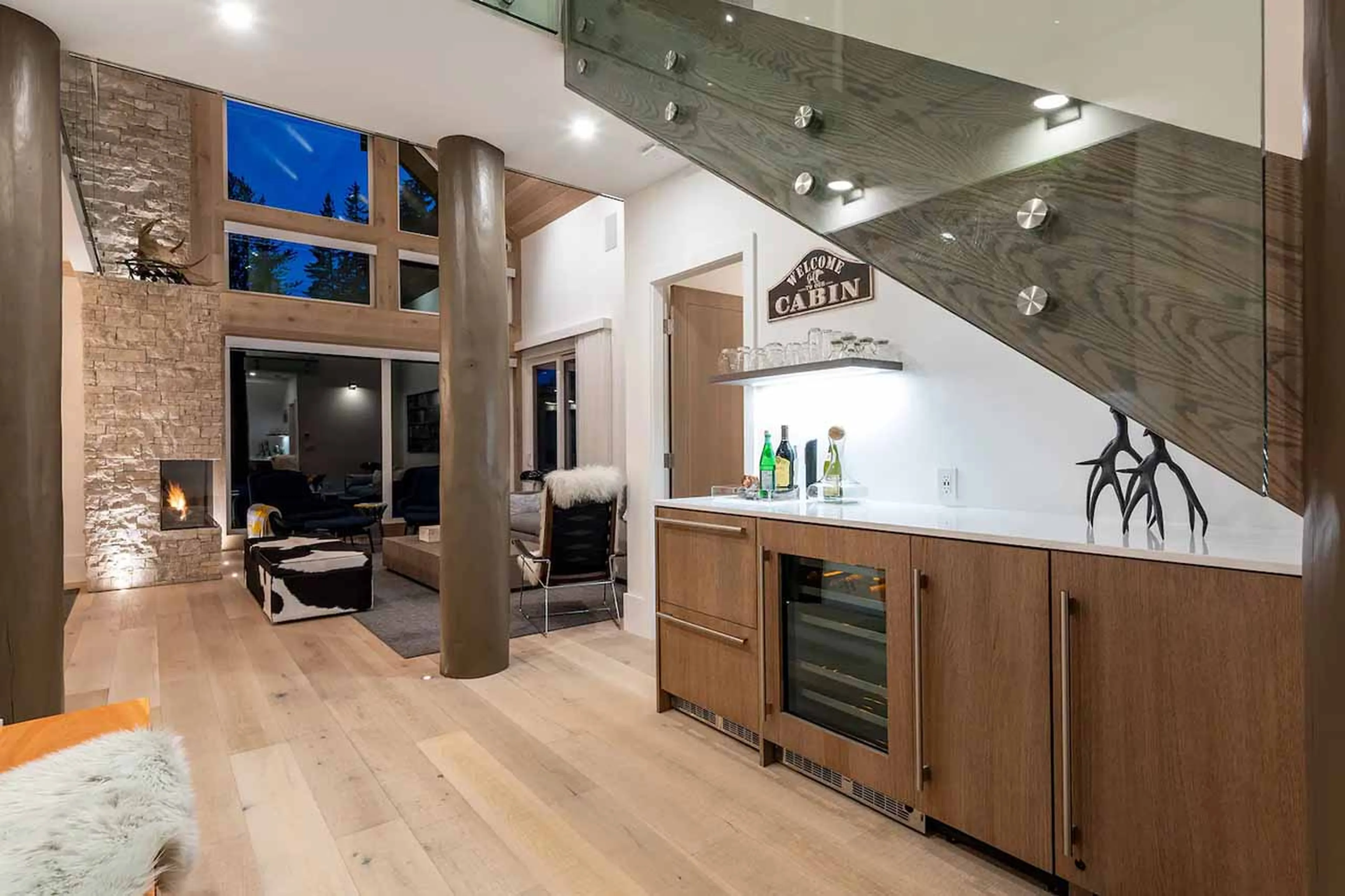 Mini bar at Chalet Stellar Jay in Whistler