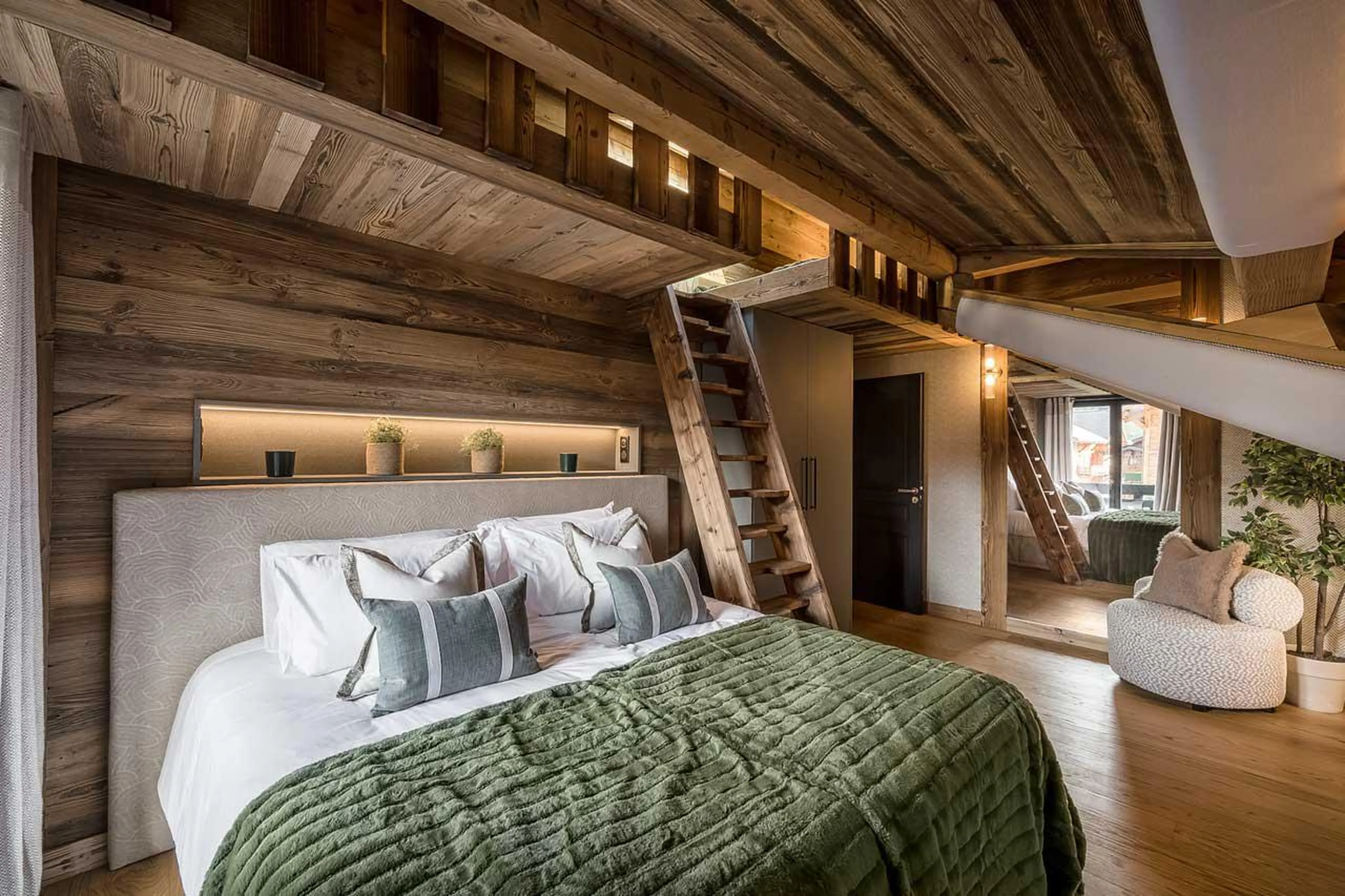 Bedroom three at The Bungo in Morzine