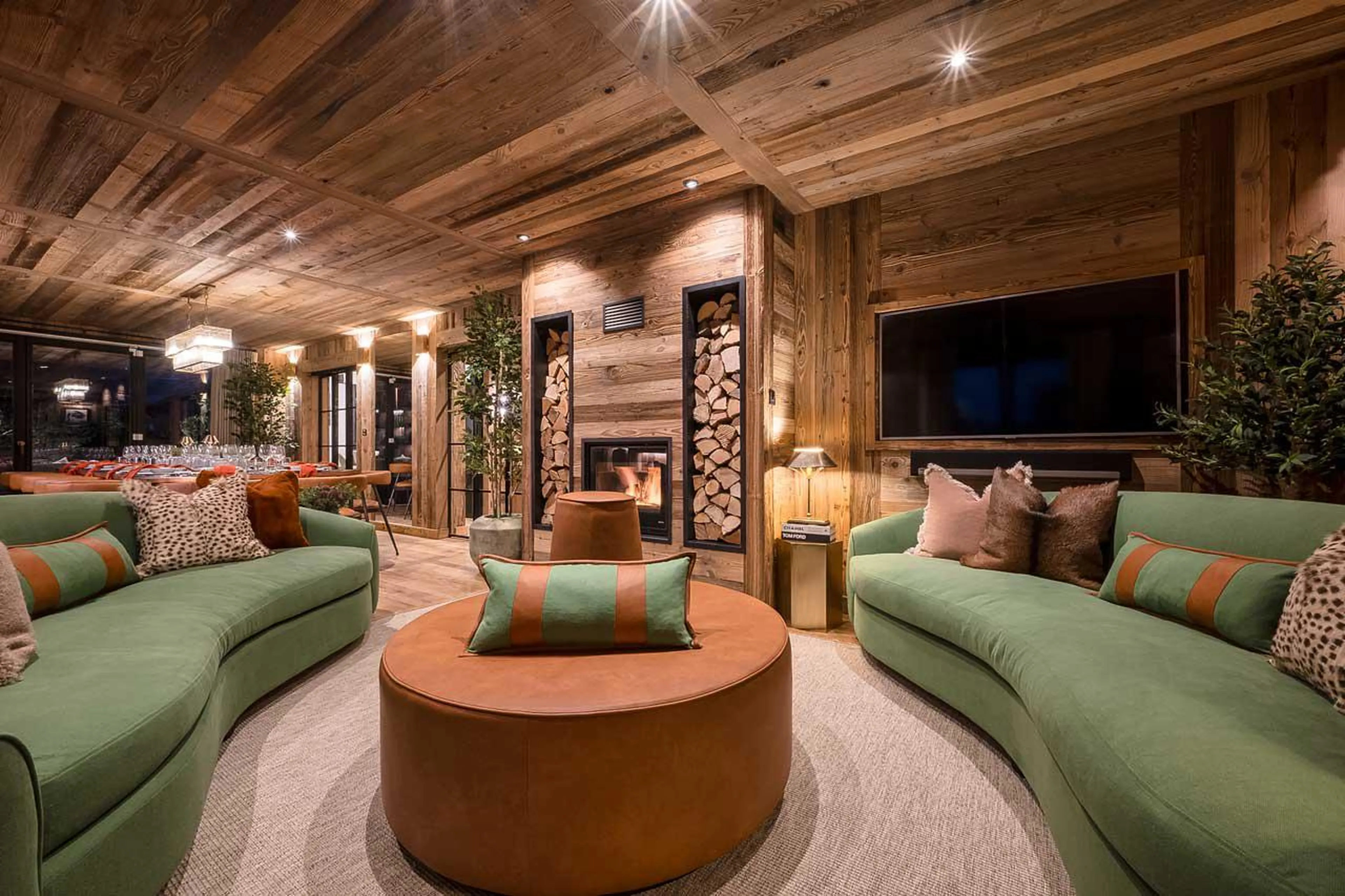 TV in lounge at The Bungo in Morzine