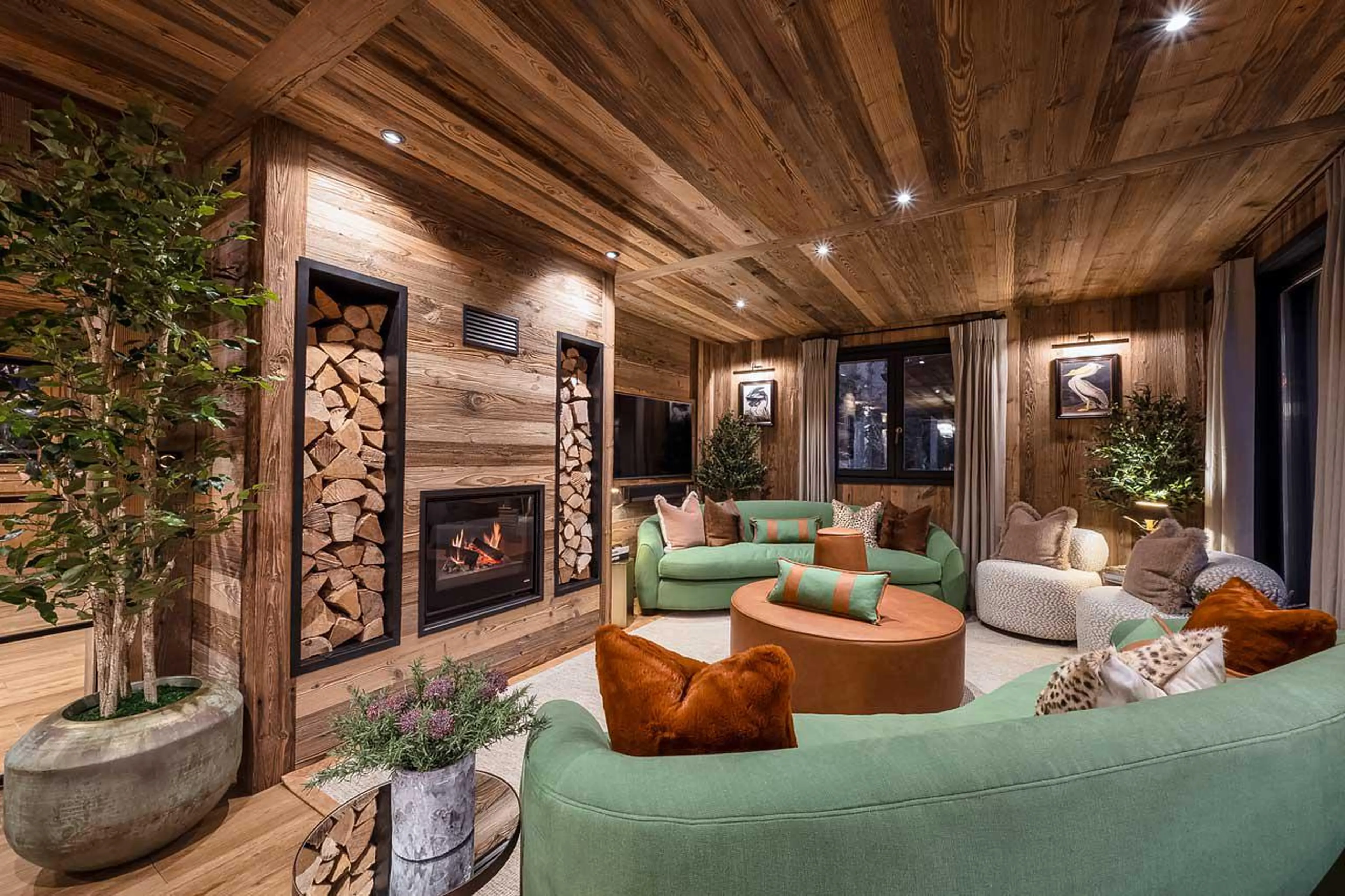 Cosy lounge at The Bungo in Morzine