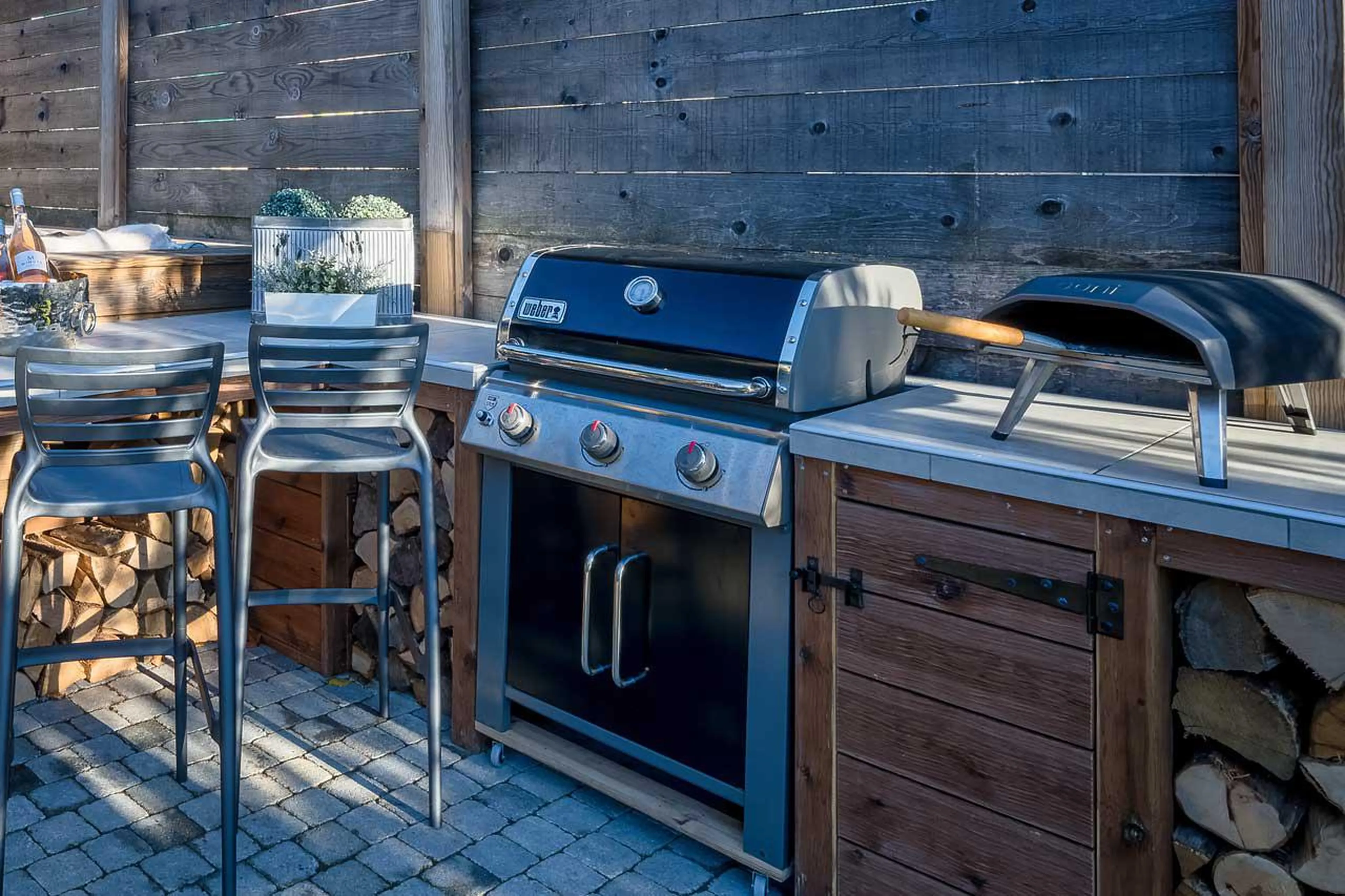 Outdoor kitchen at The Bungo in Morzine