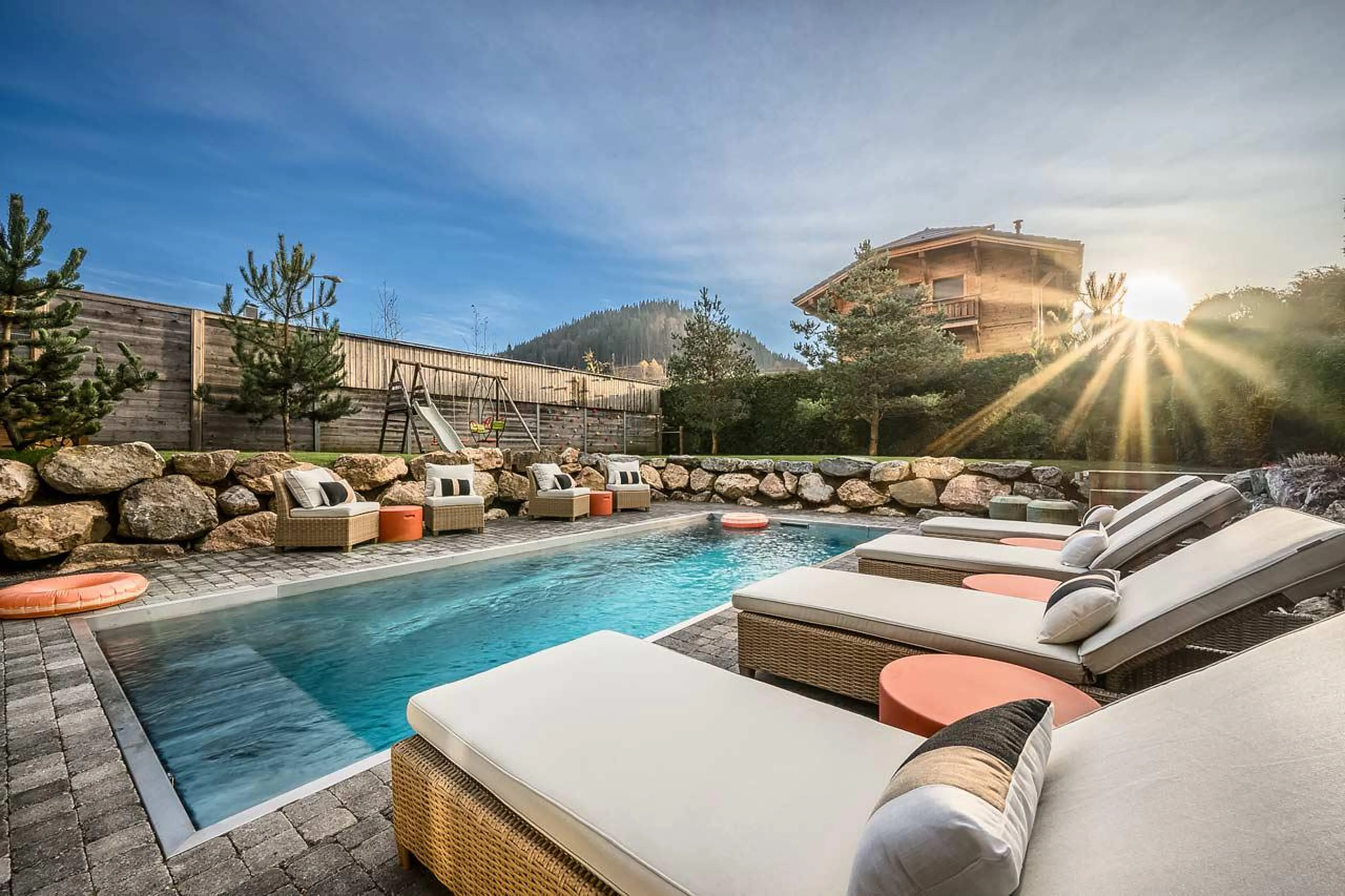 Luxury chalet in Morzine in summer