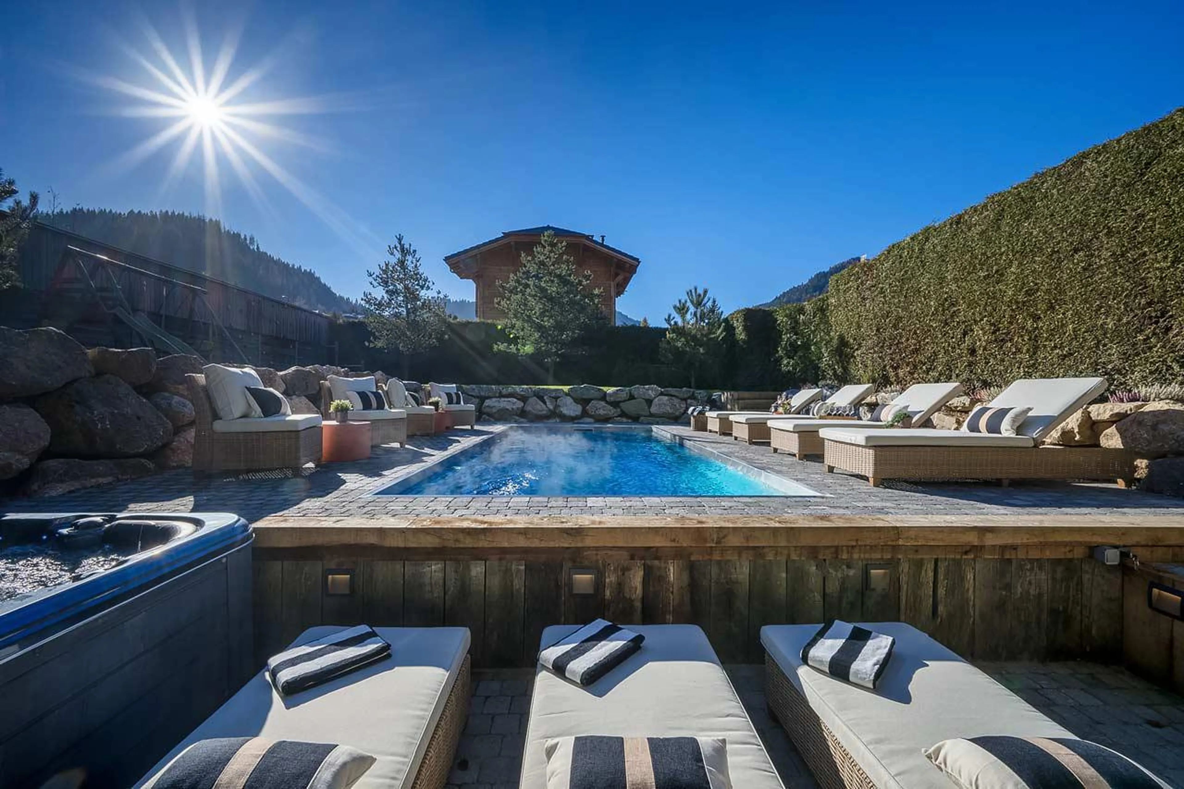 Loungers at The Bungo in Morzine