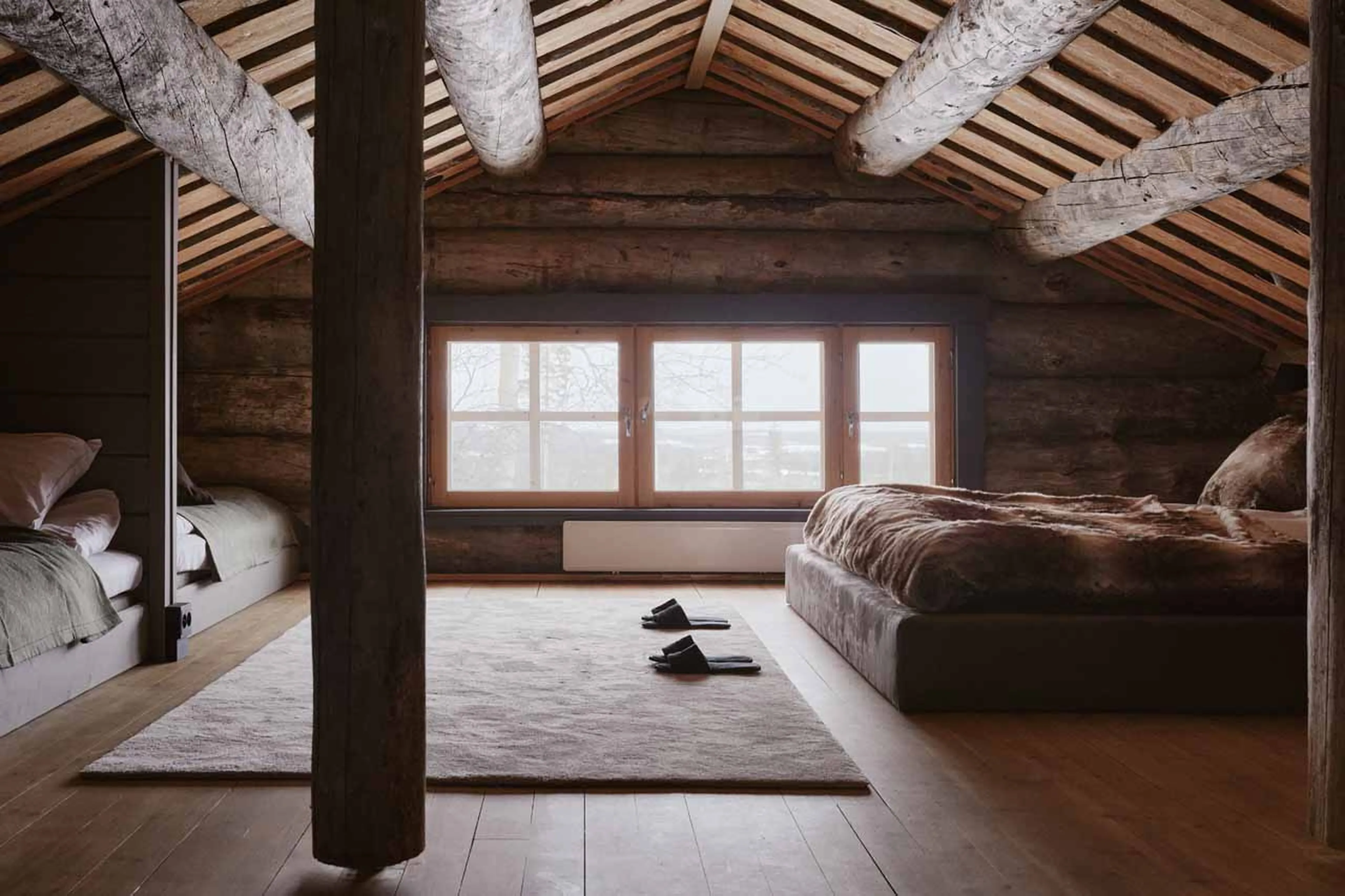 Family bedroom in The Fell Lodge, Finland