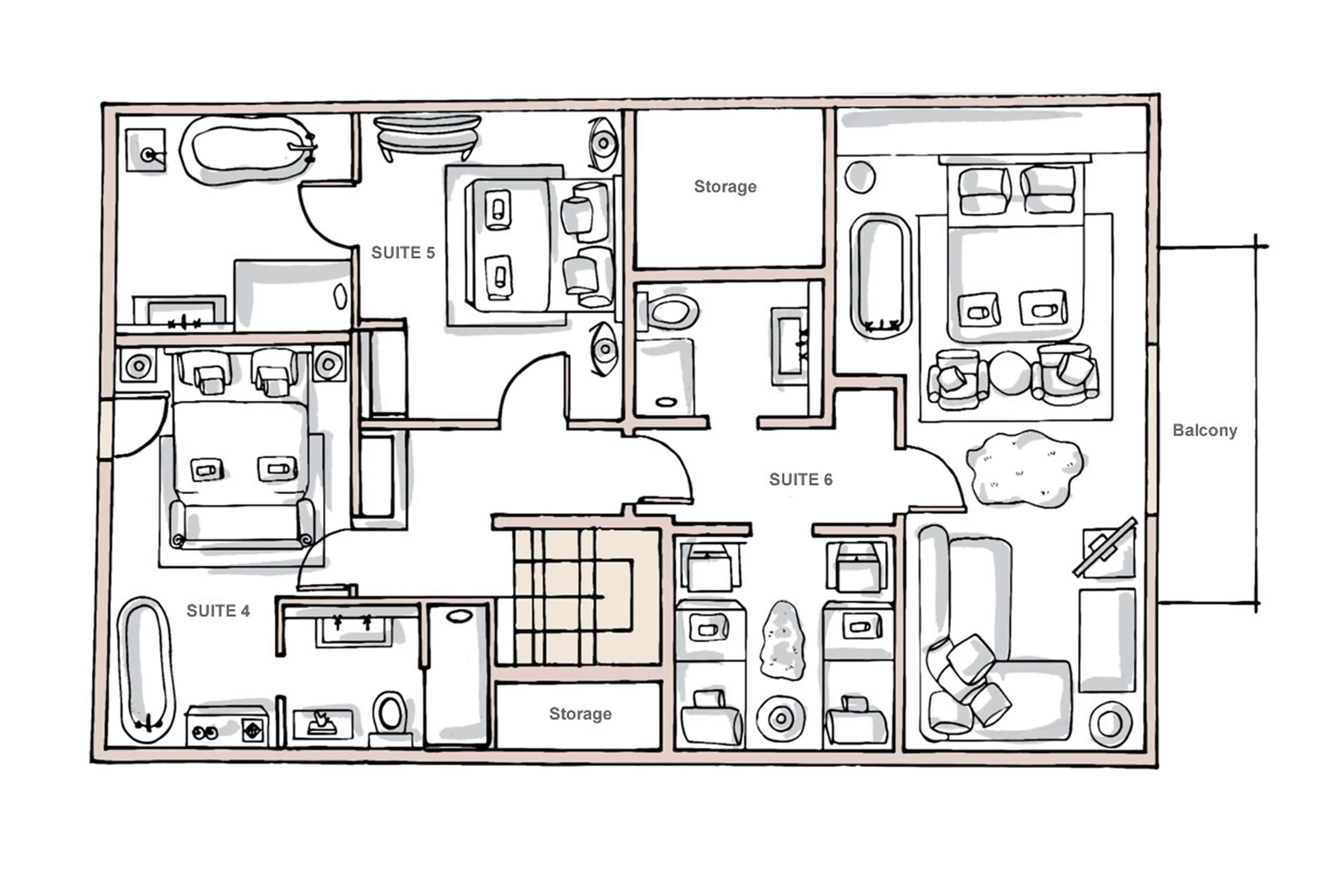Level 3 floor plan of The Lightbowne in Meribel