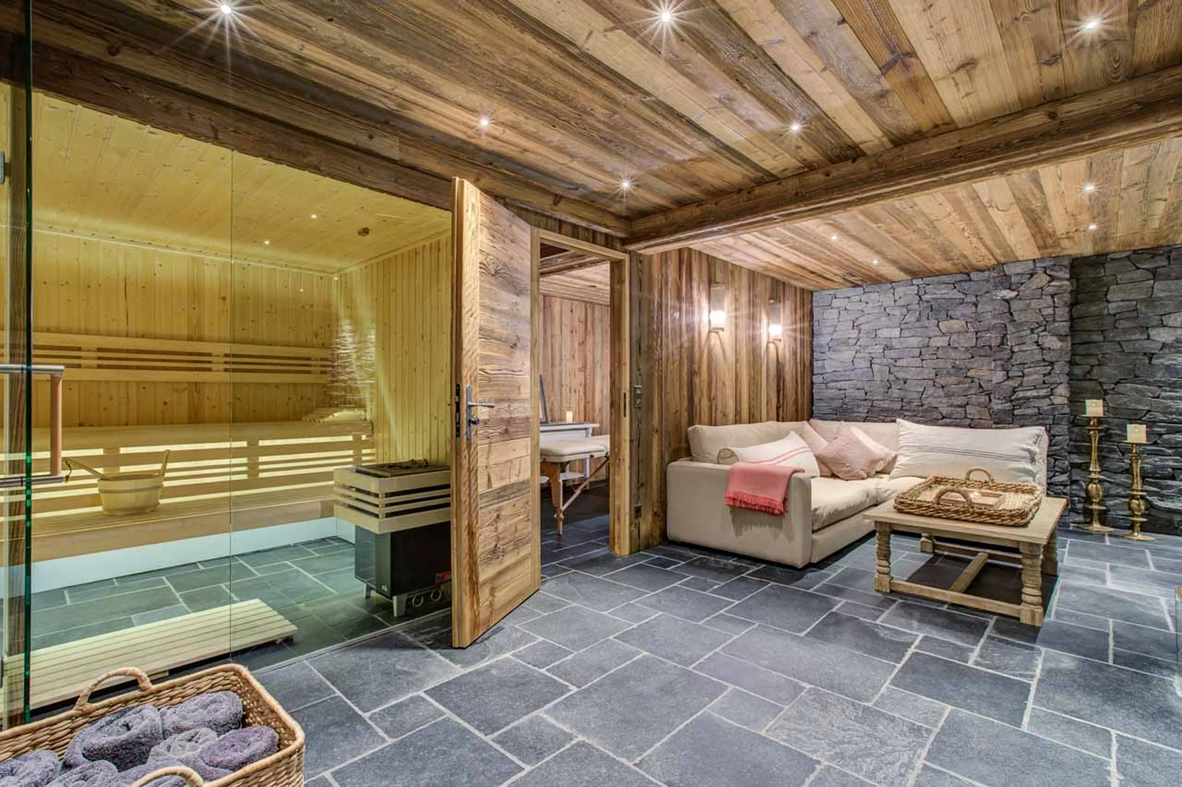 Sauna & massage room at The Lightbowne in Meribel