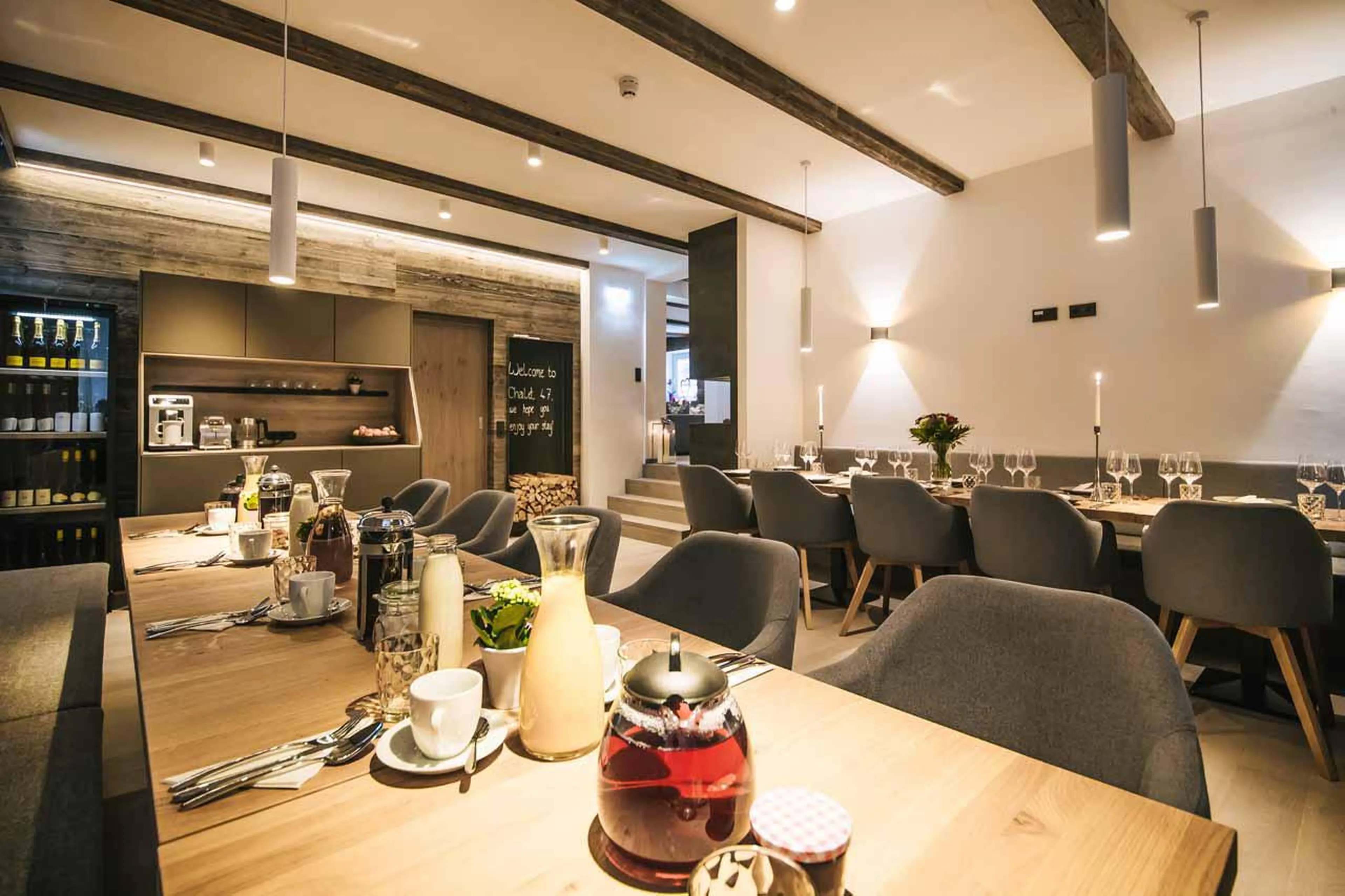 Dining room in The Lodge @ 47