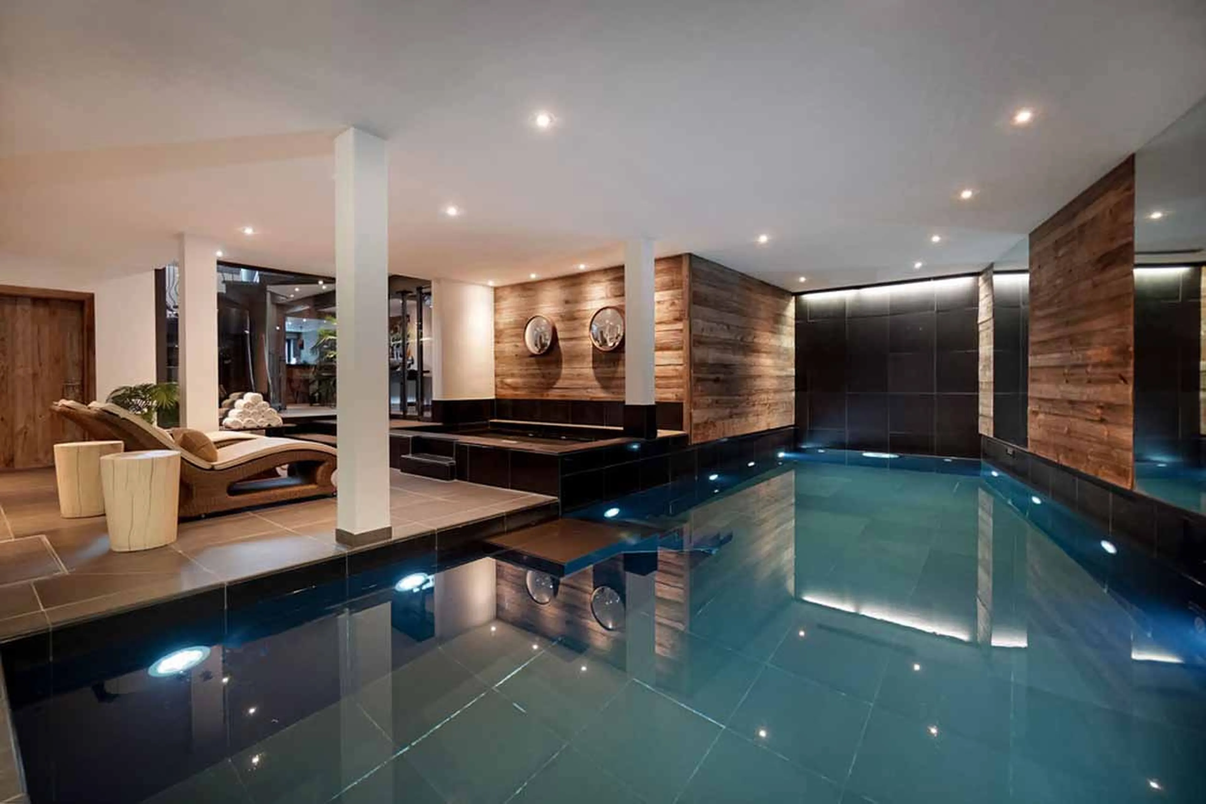 Indoor pool at he Lodge in Verbier
