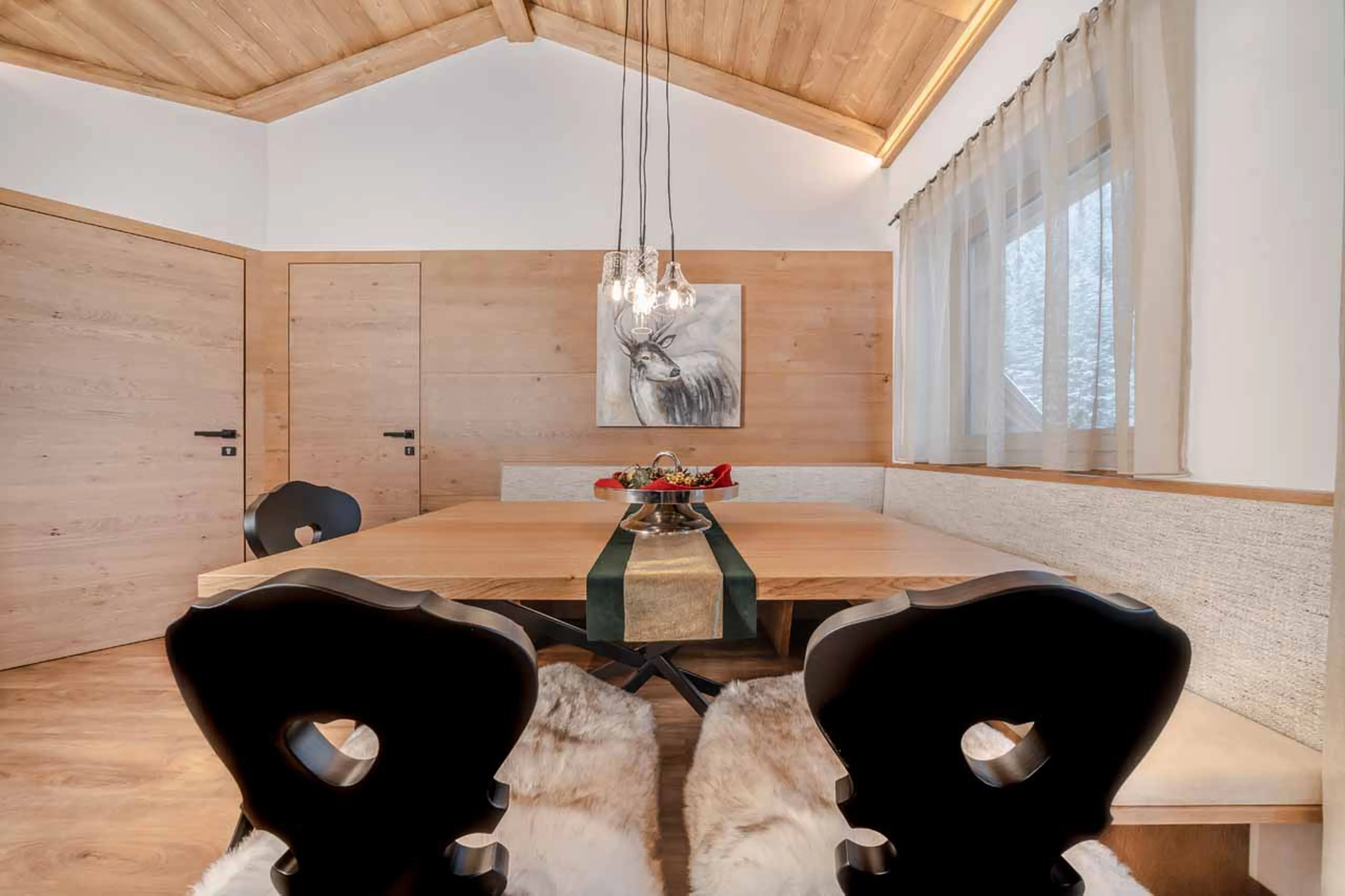 Dining table at The Loft in Val Gardena