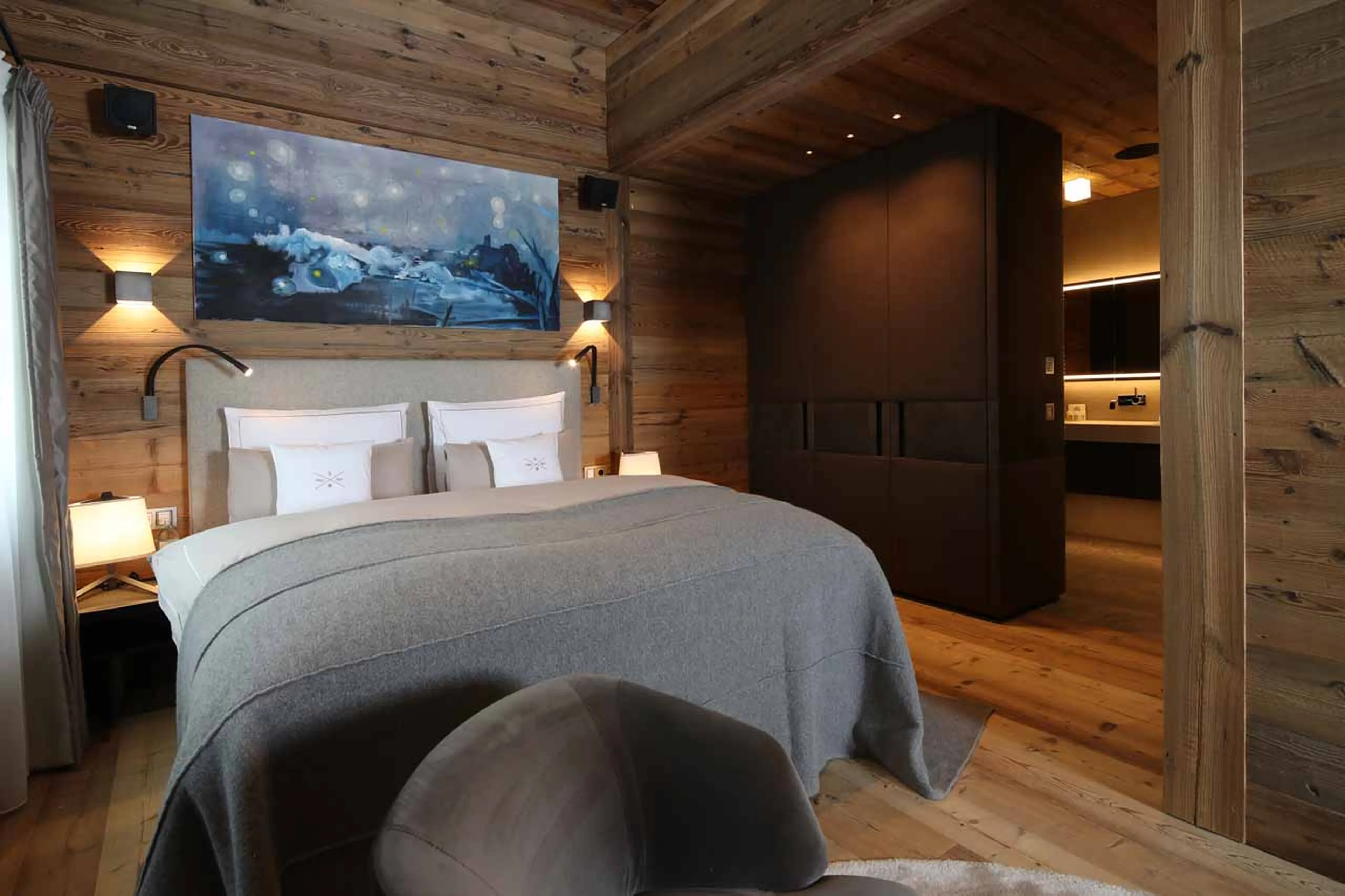 Bedroom four at The Residence in Lech