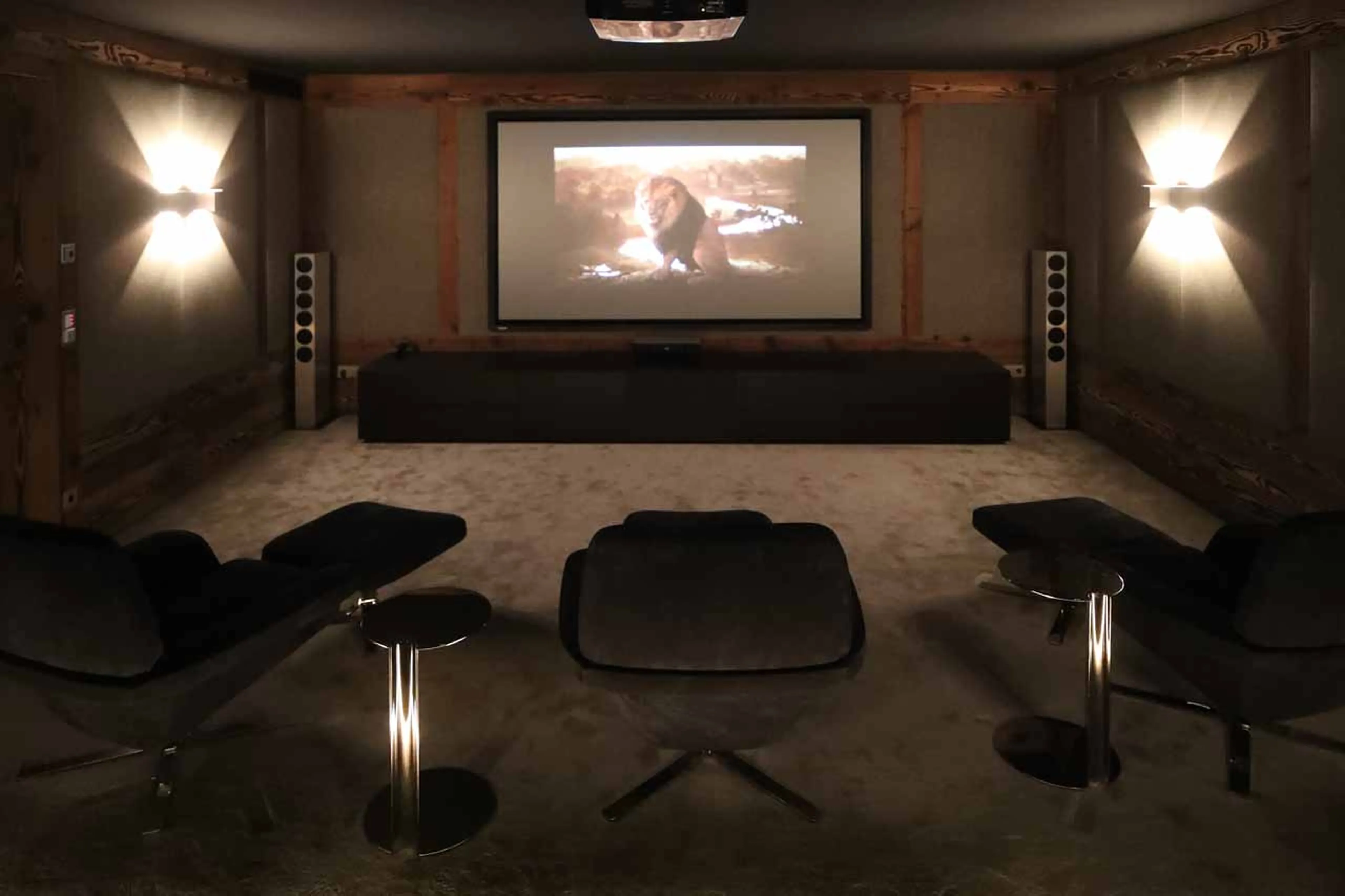 Cinema room at The Residence in Lech