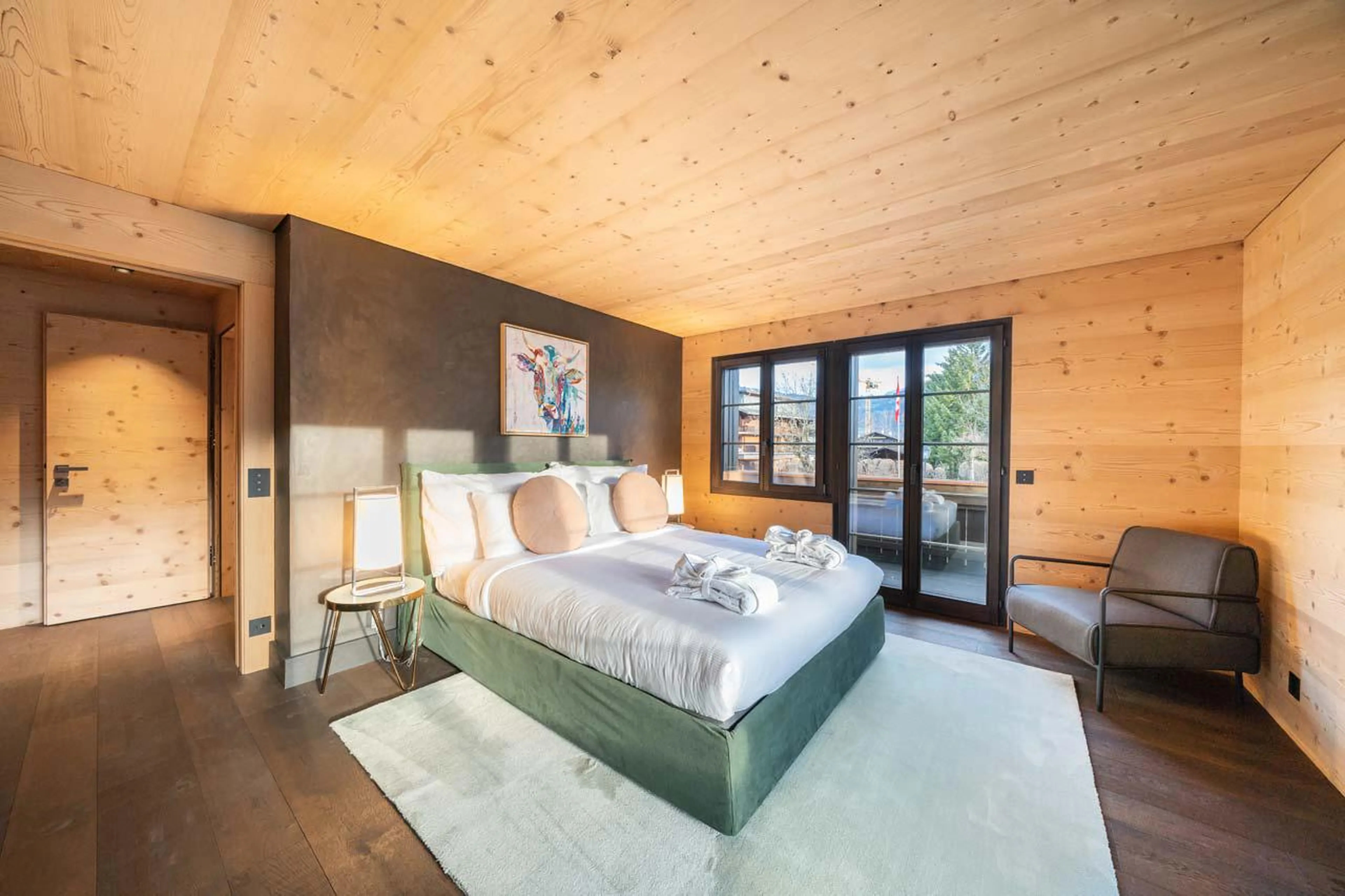 Double bedroom at Apartment Eggli in Gstaad