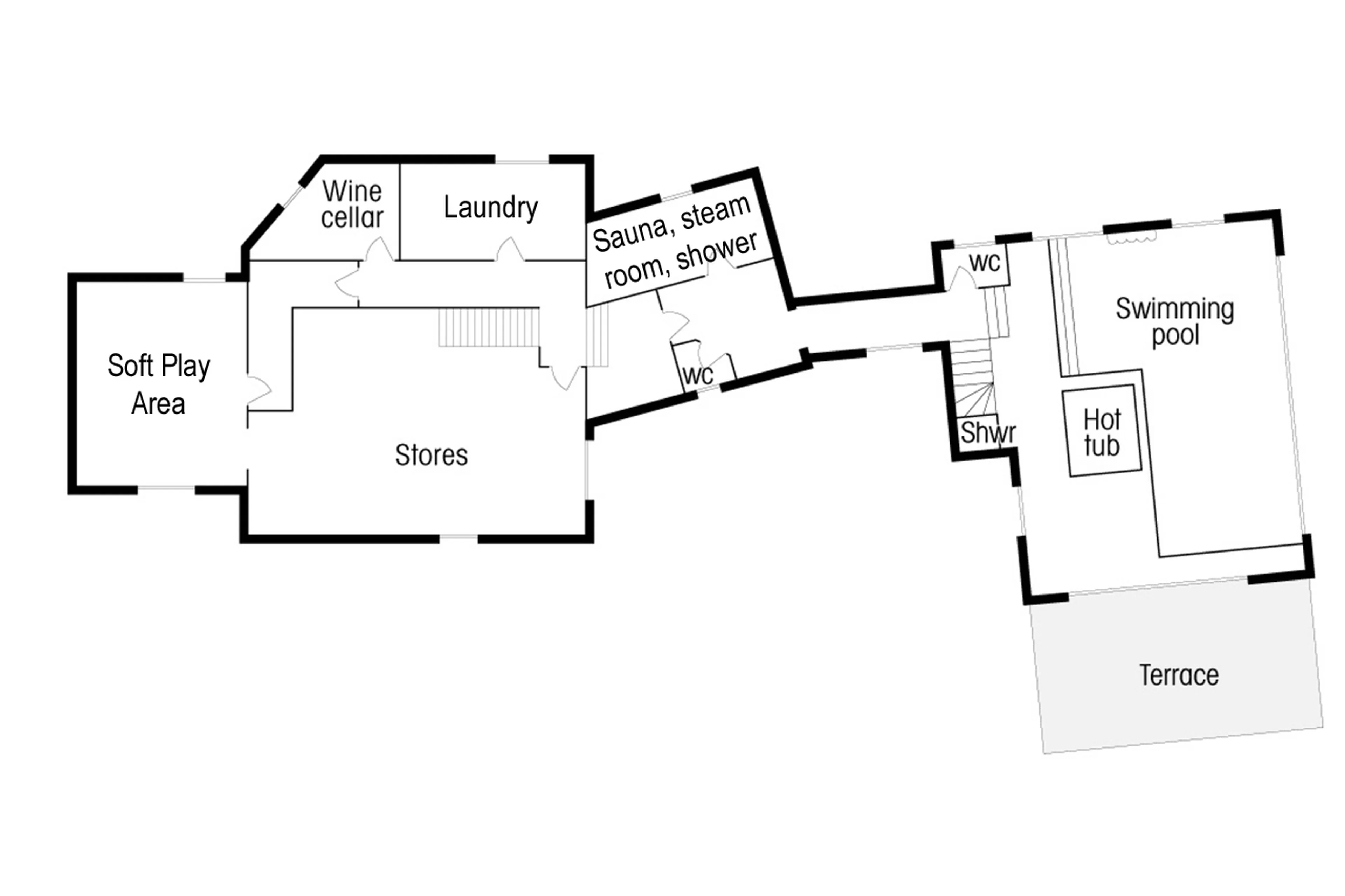 Level -1 of  Tivoli Lodge in Davos