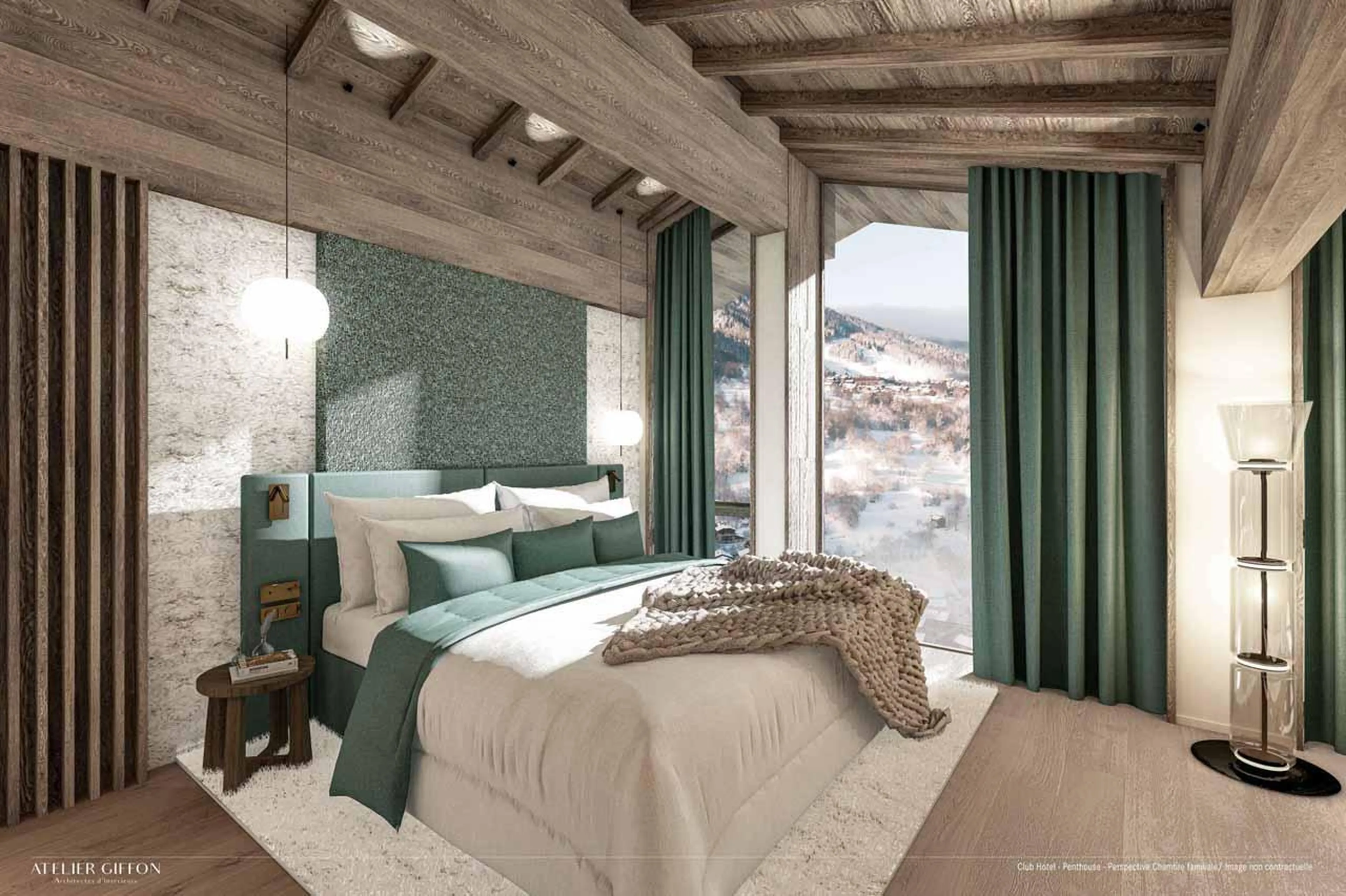 Double bedroom in Atmosphere Penthouse, Courchevel 1850