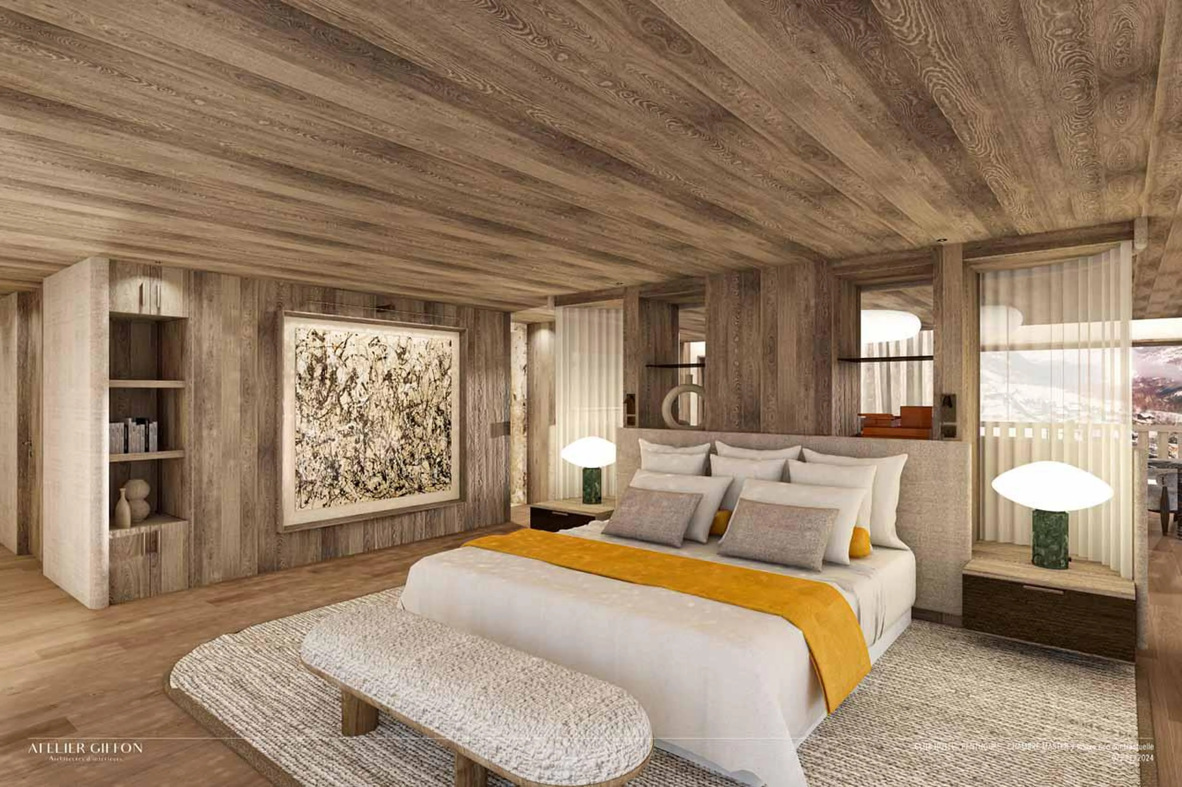 Double bedroom in Atmosphere Penthouse, Courchevel 1850