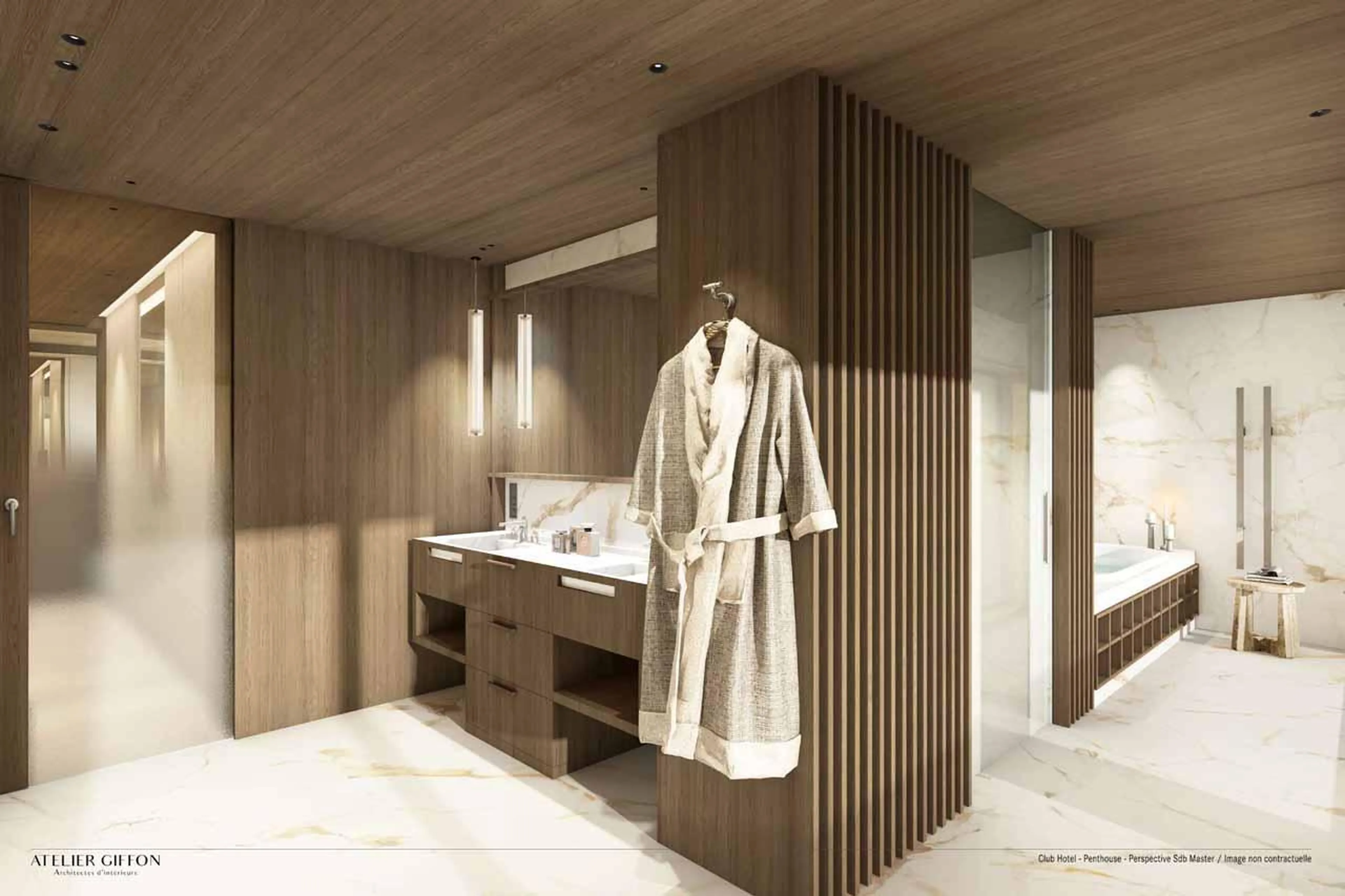 En-suite bathroom in Atmosphere Penthouse, Courchevel 1850
