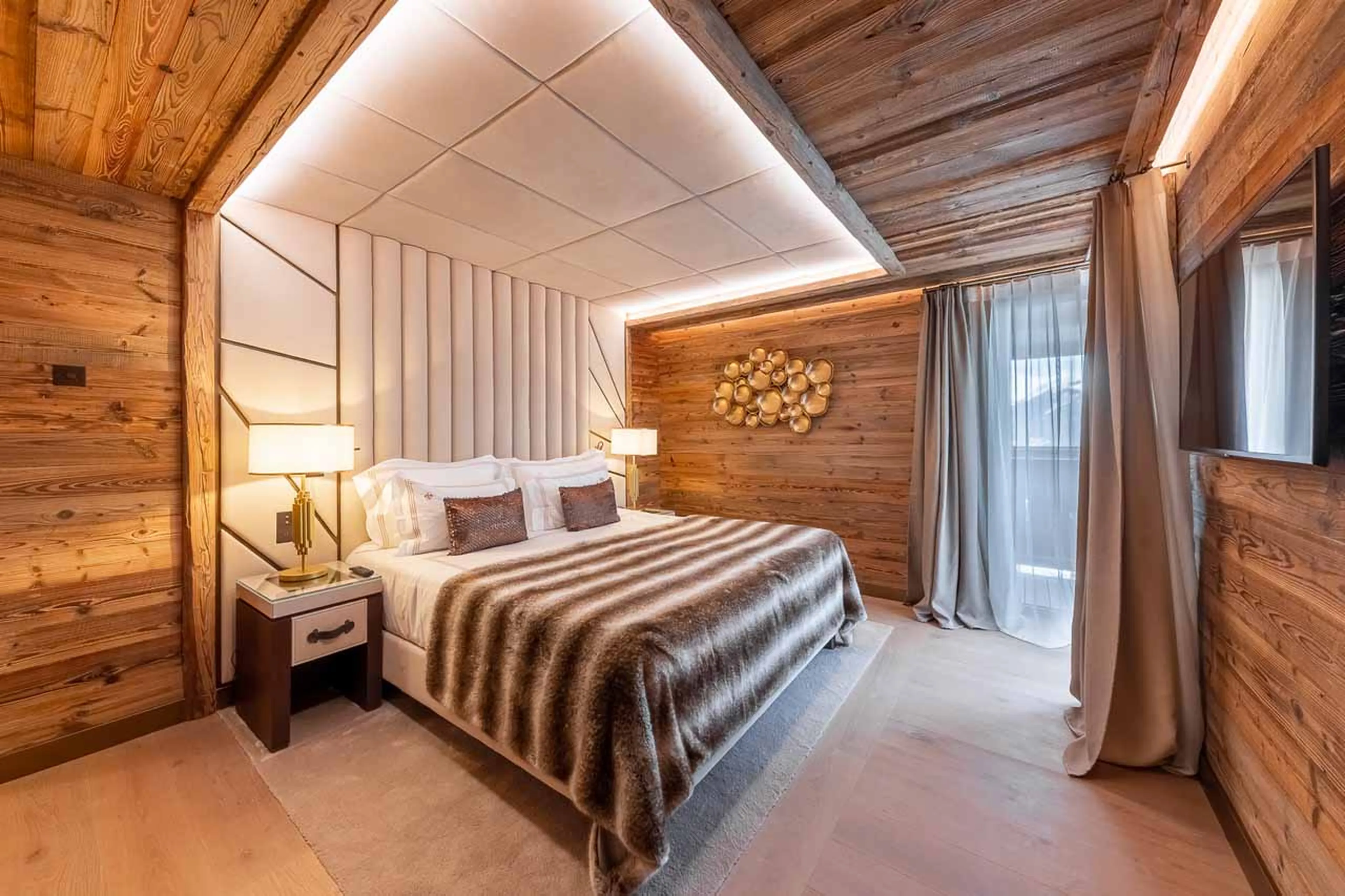 Bedroom one at Ultima Courchevel Belvedere in Courchevel 1650