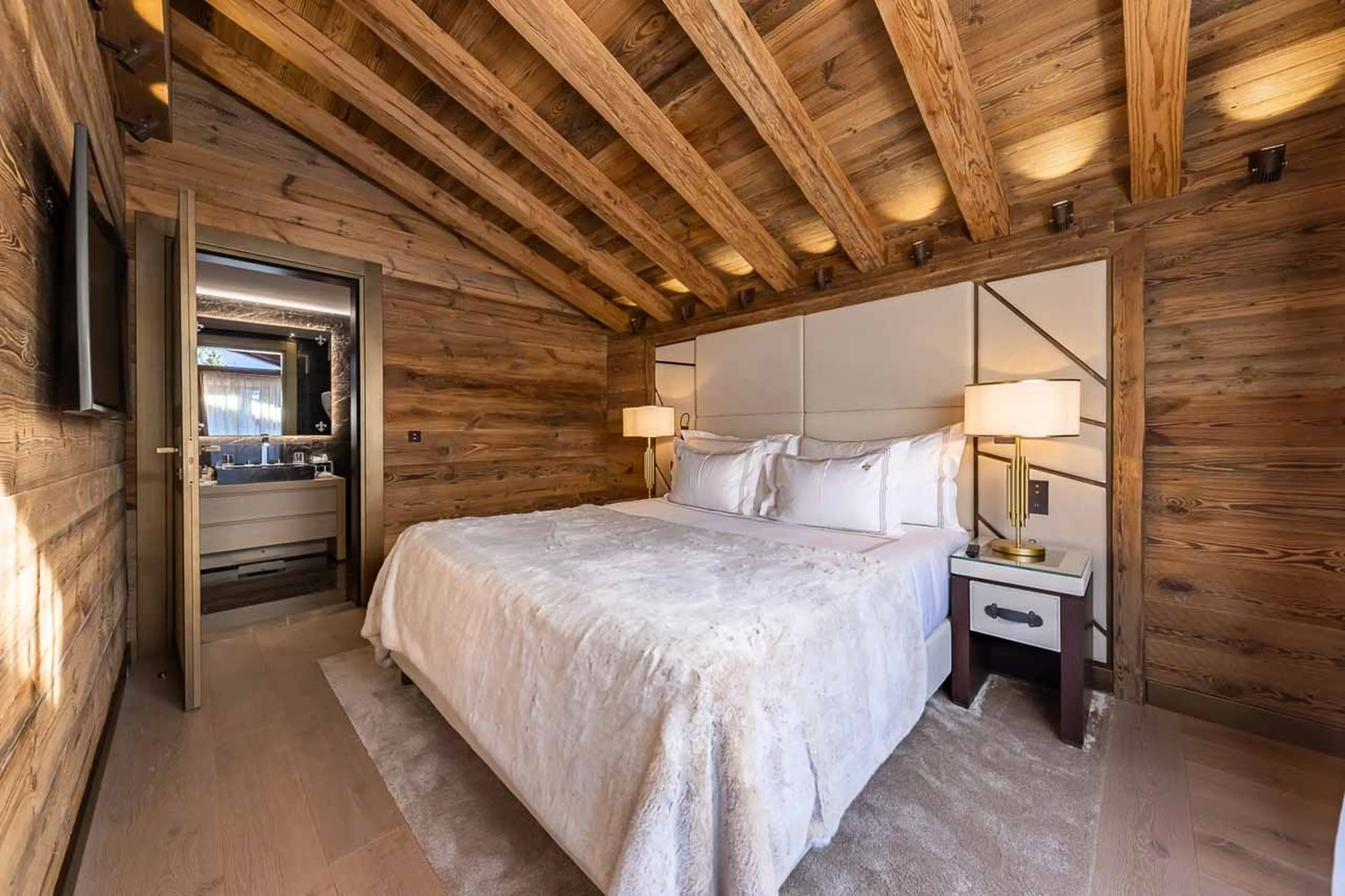 Bedroom two at Ultima Courchevel Belvedere in Courchevel 1650