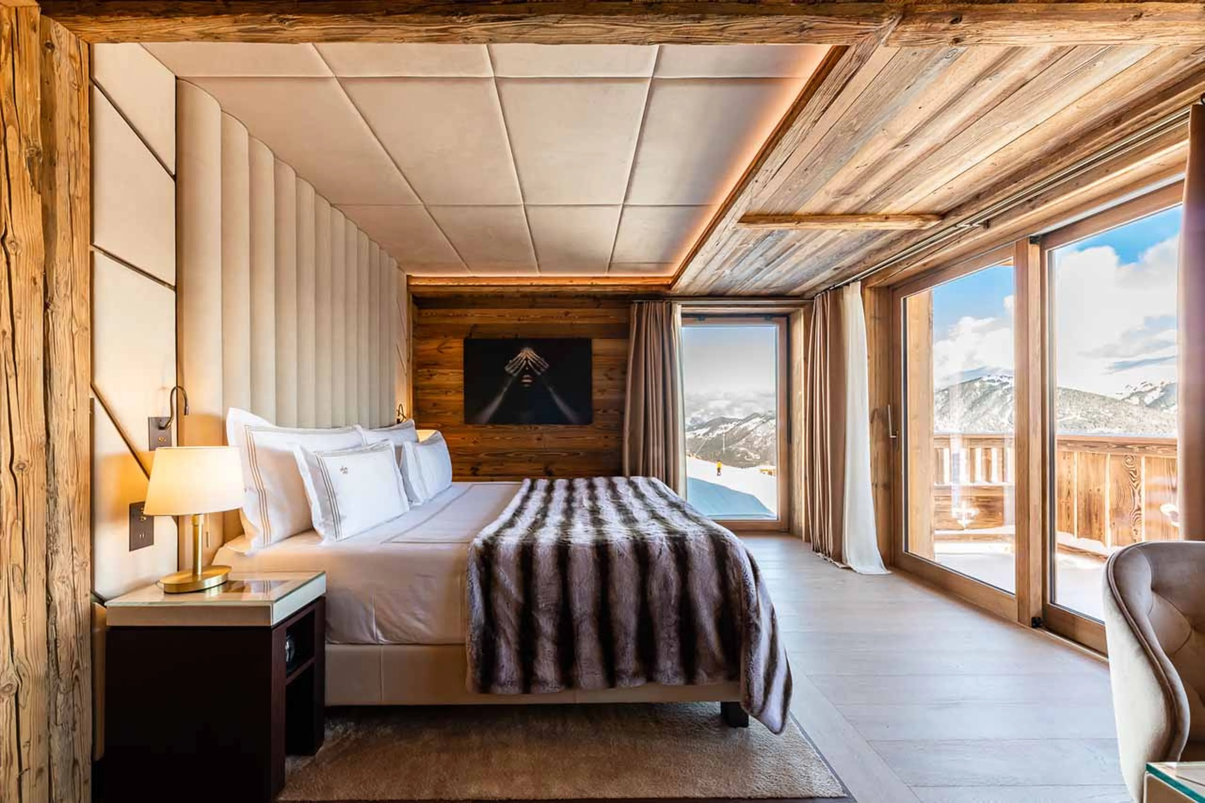 Bedroom one at Ultima Courchevel Prestige in Courchevel 1650