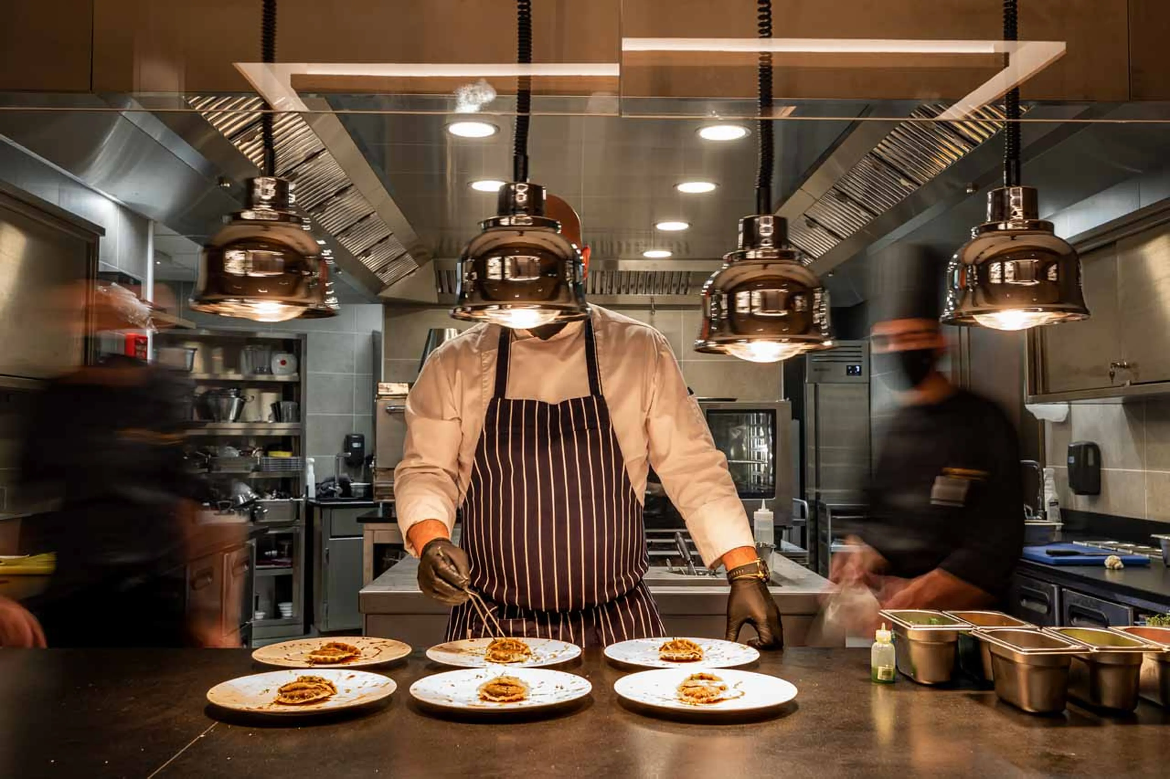 Chef in restaurant at Ultima Courchevel Belvedere in Courchevel 1650