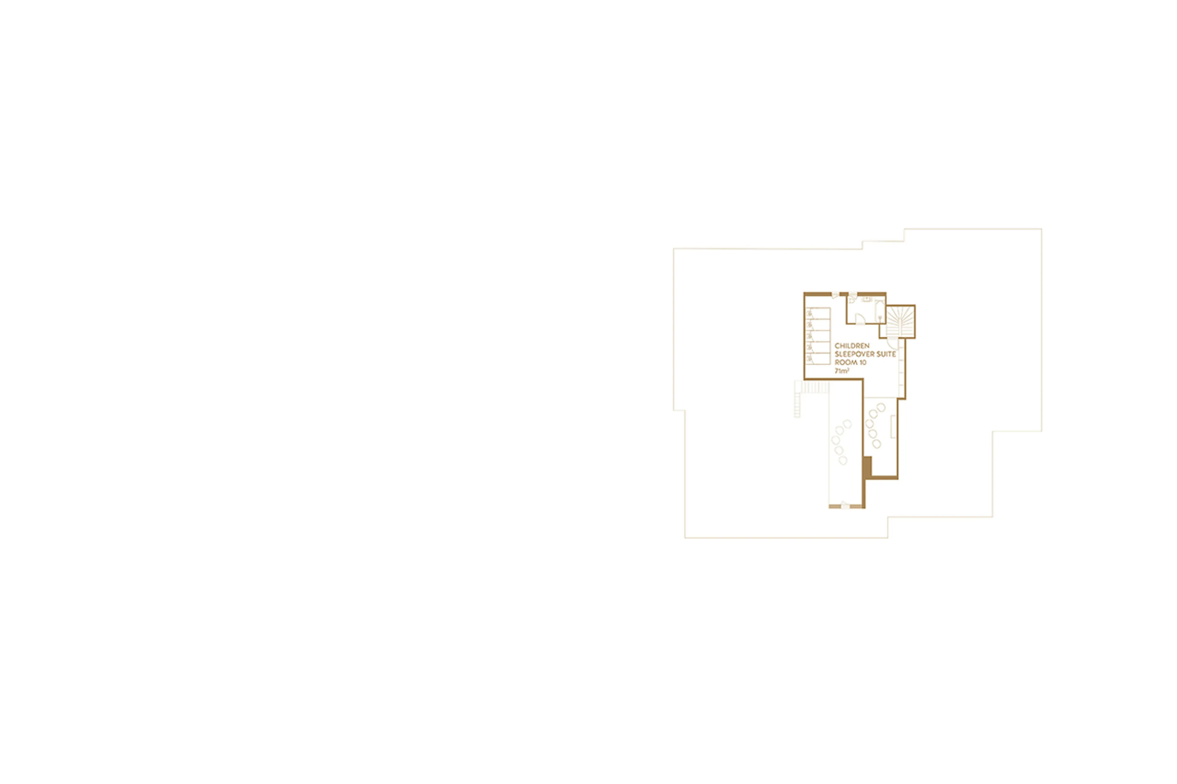 Attic floor plan of Ultima Crans-Montana in Crans-Montana
