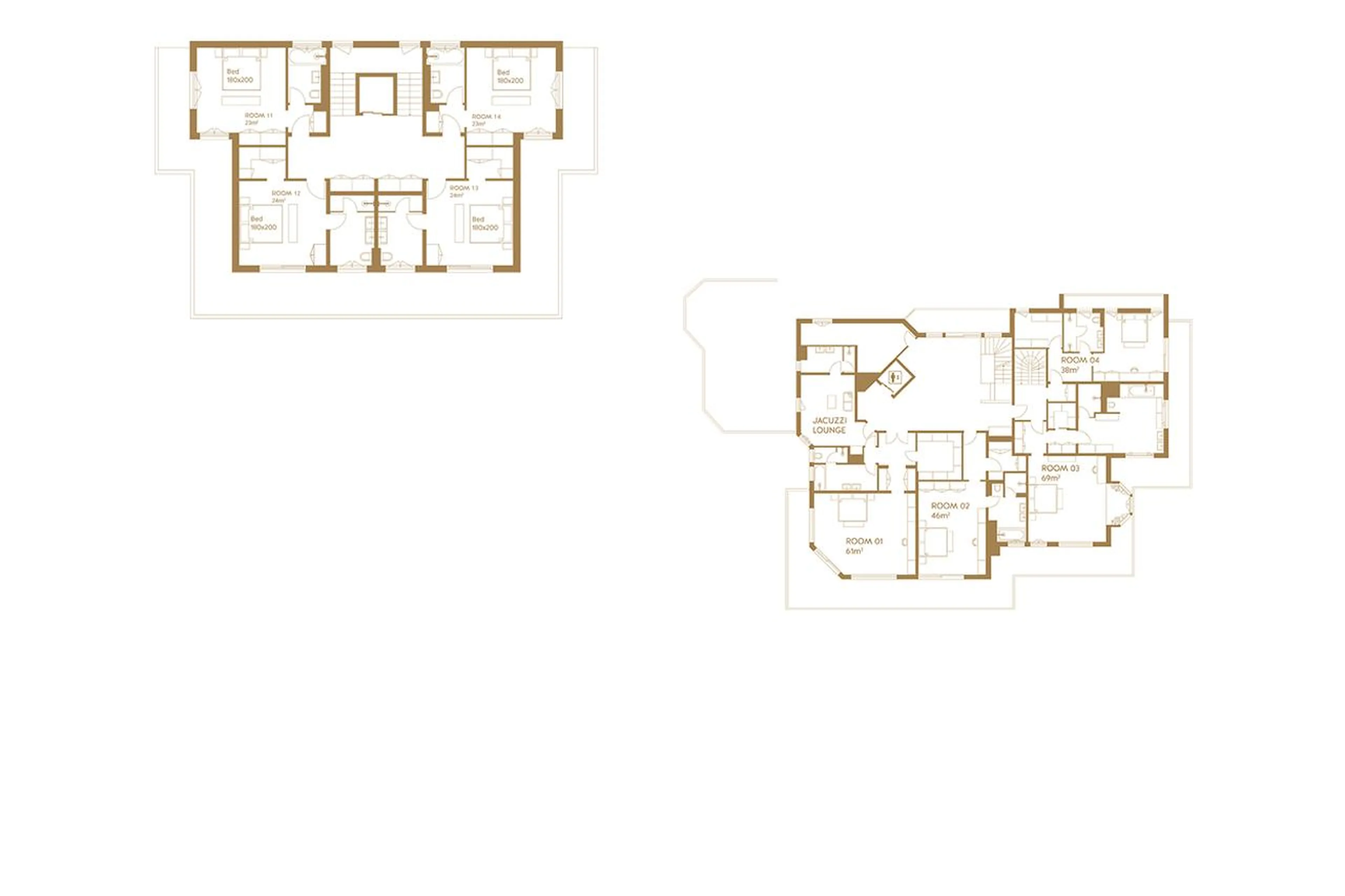 Level 1 floor plan of Ultima Crans-Montana in Crans-Montana