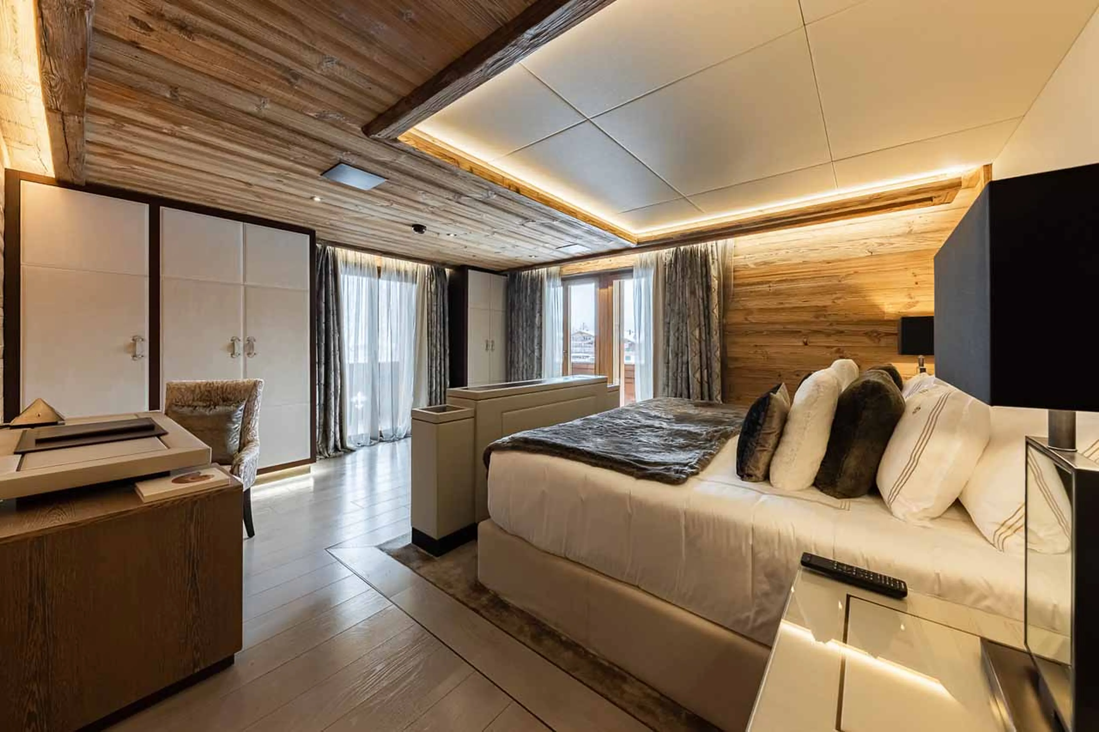 Bedroom two at Ultima Gstaad 3BR Residence in Gstaad