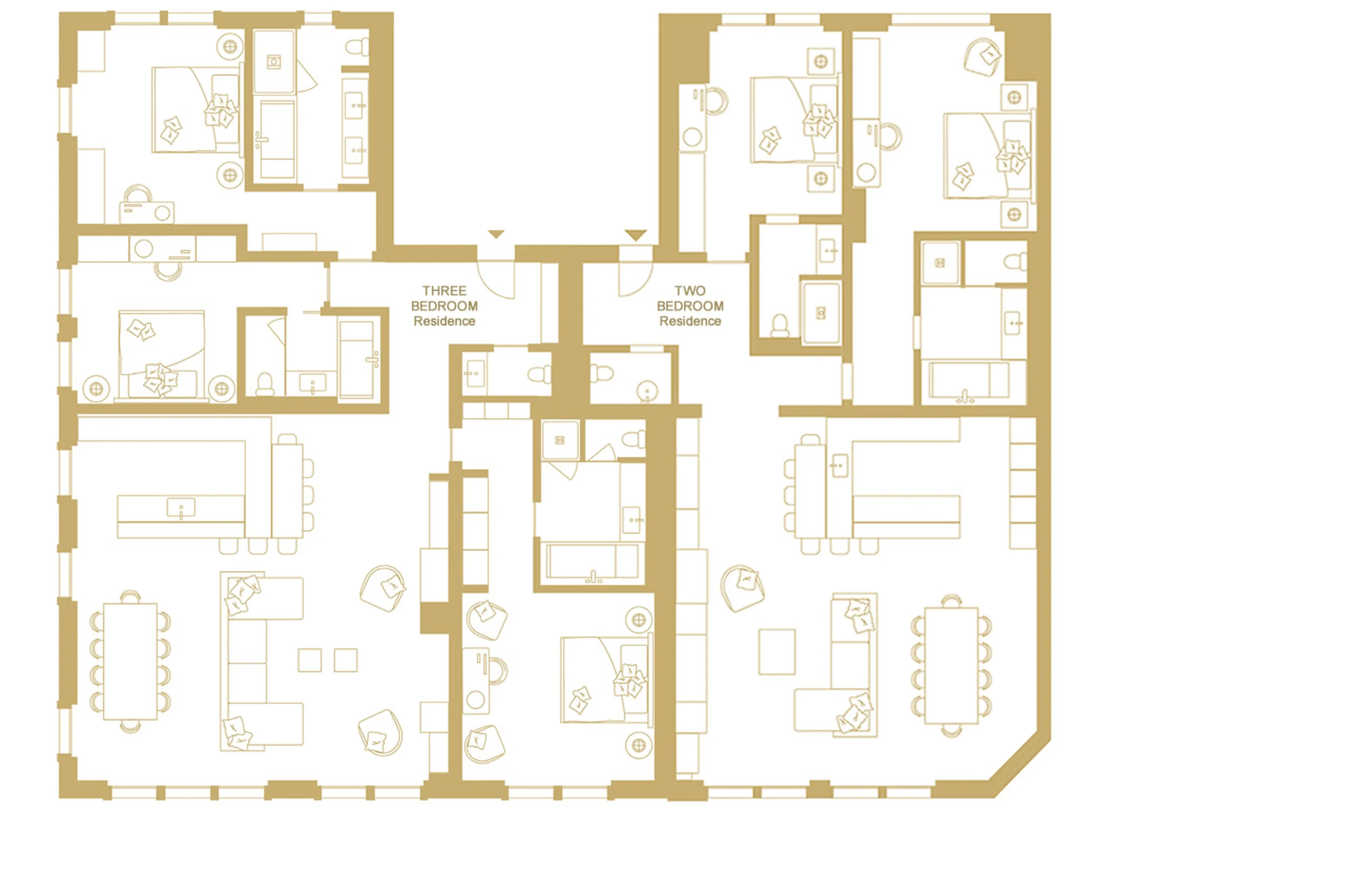 Level 0 floor plan of Ultima Gstaad Residence in Gstaad