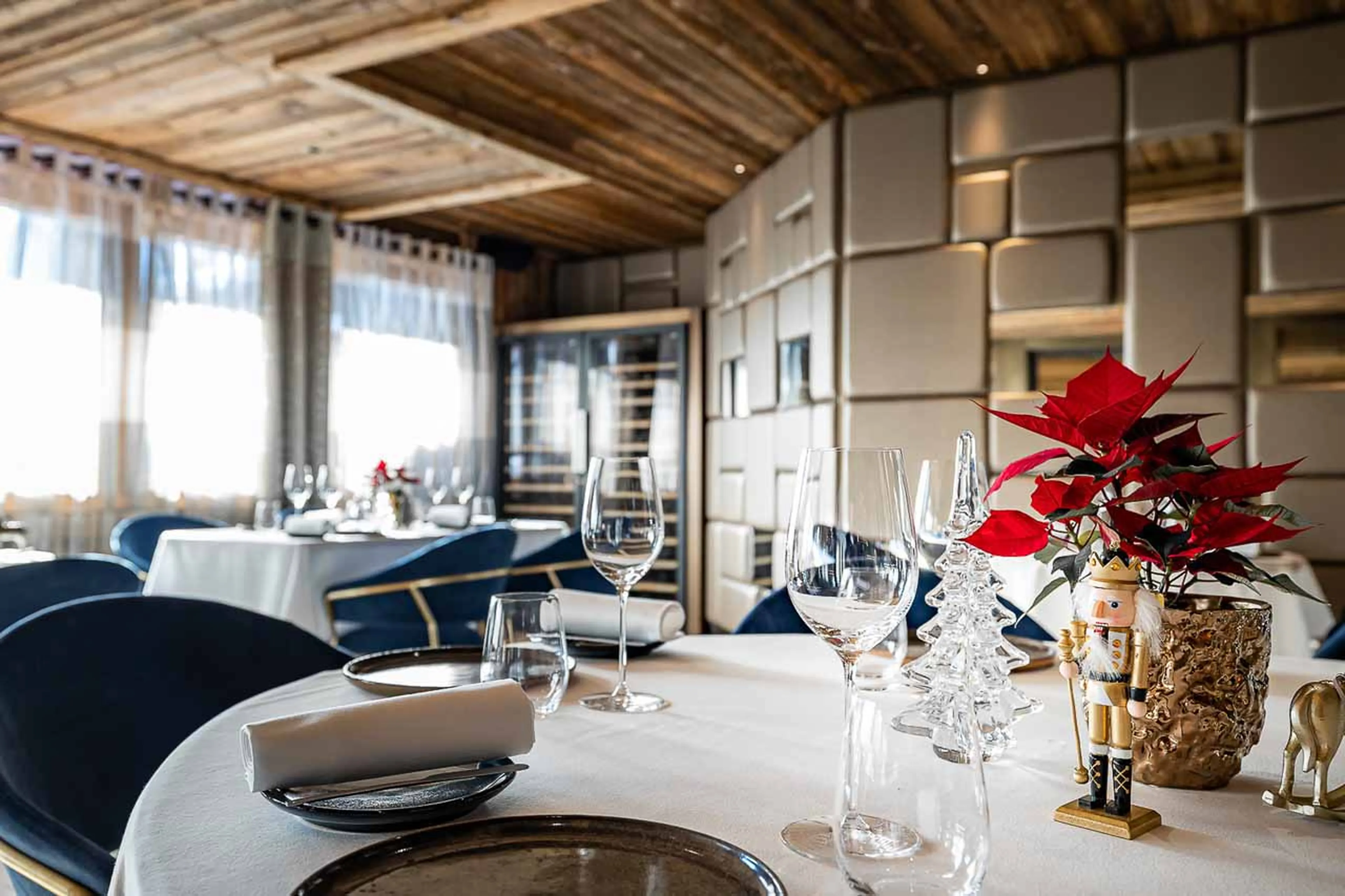 Hotel restaurant at Ultima Gstaad 4BR Residence in Gstaad