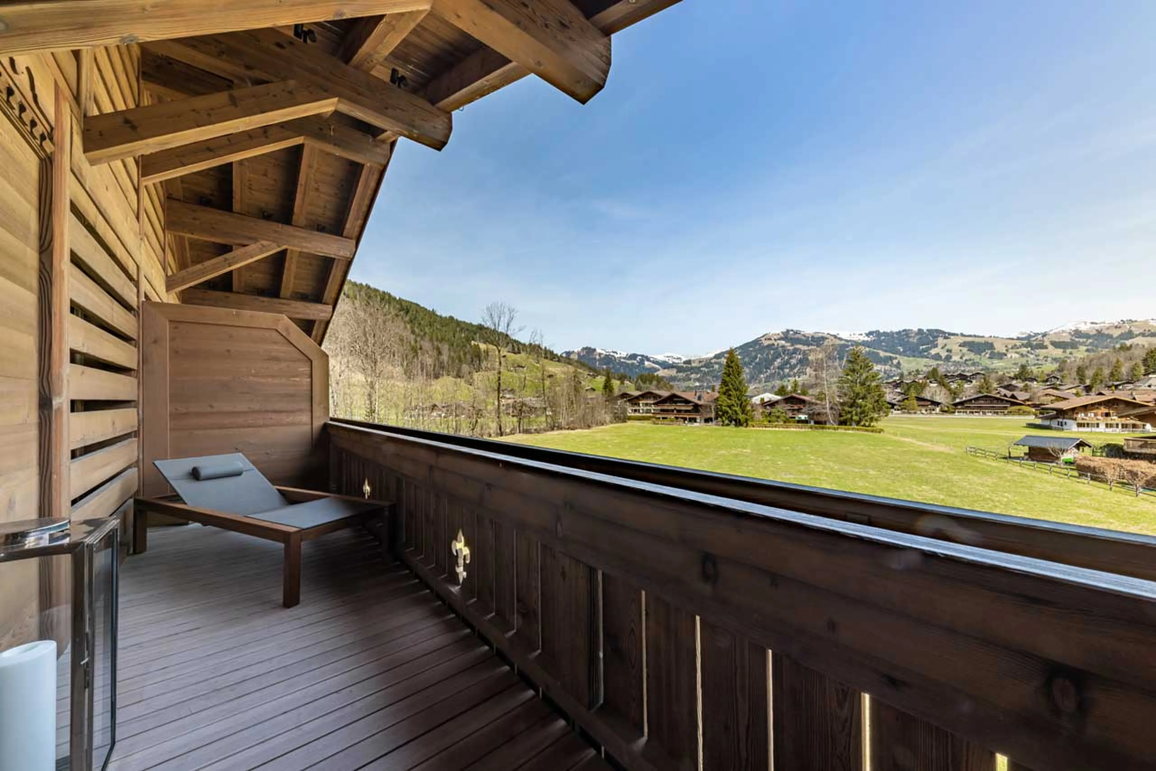 View from balcony of Ultima Gstaad Royal Residence in Gstaad