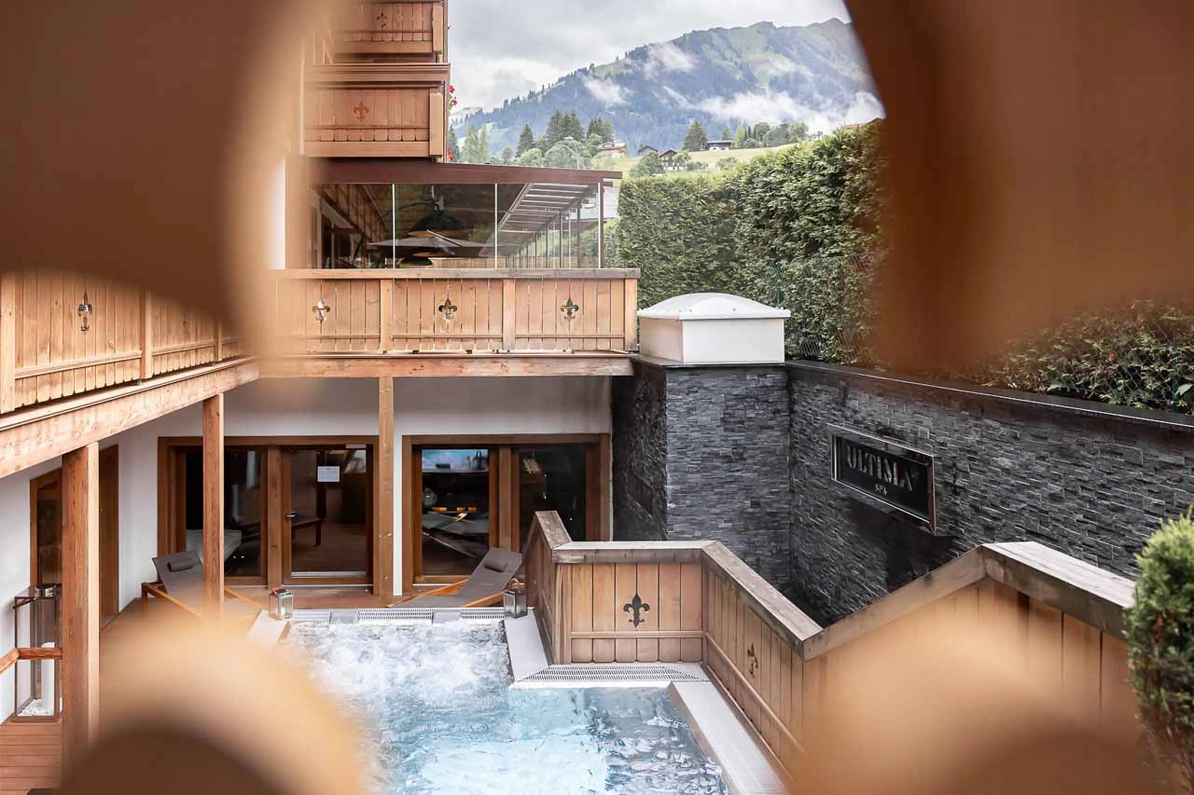 Outdoor Jacuzzi at Ultima Gstaad 3BR Residence in Gstaad