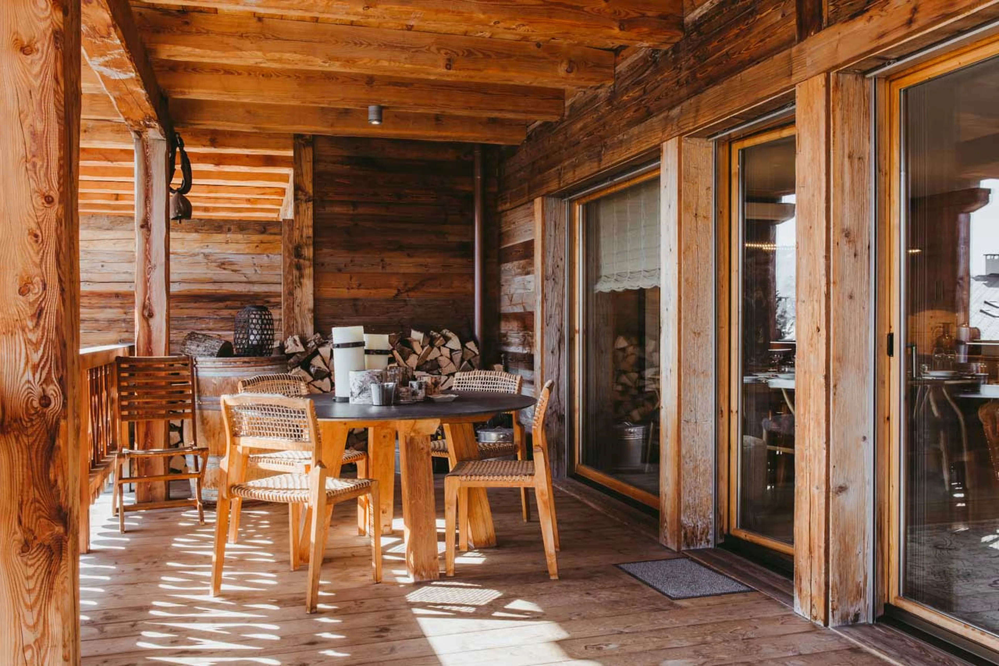 Furnished balcony at Valentine 211 in Verbier