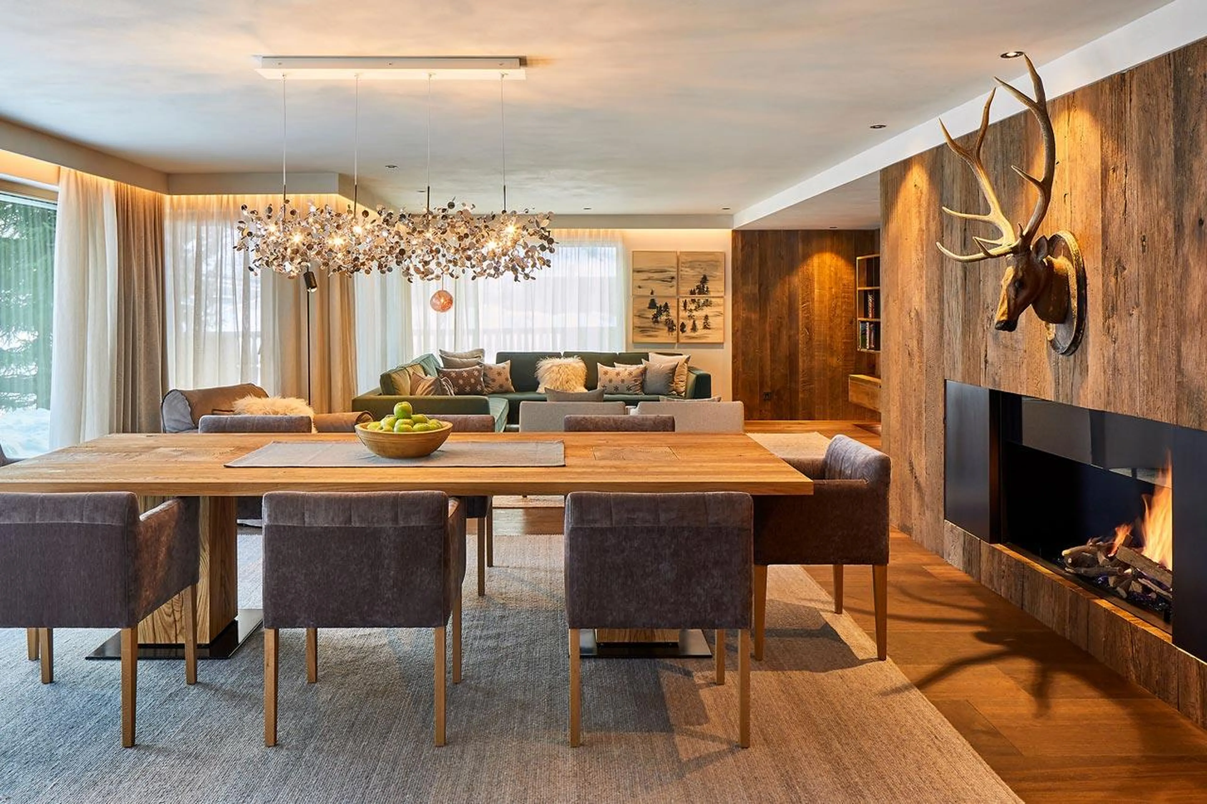 Dining area at Villa al Sole 204 in Alta Badia