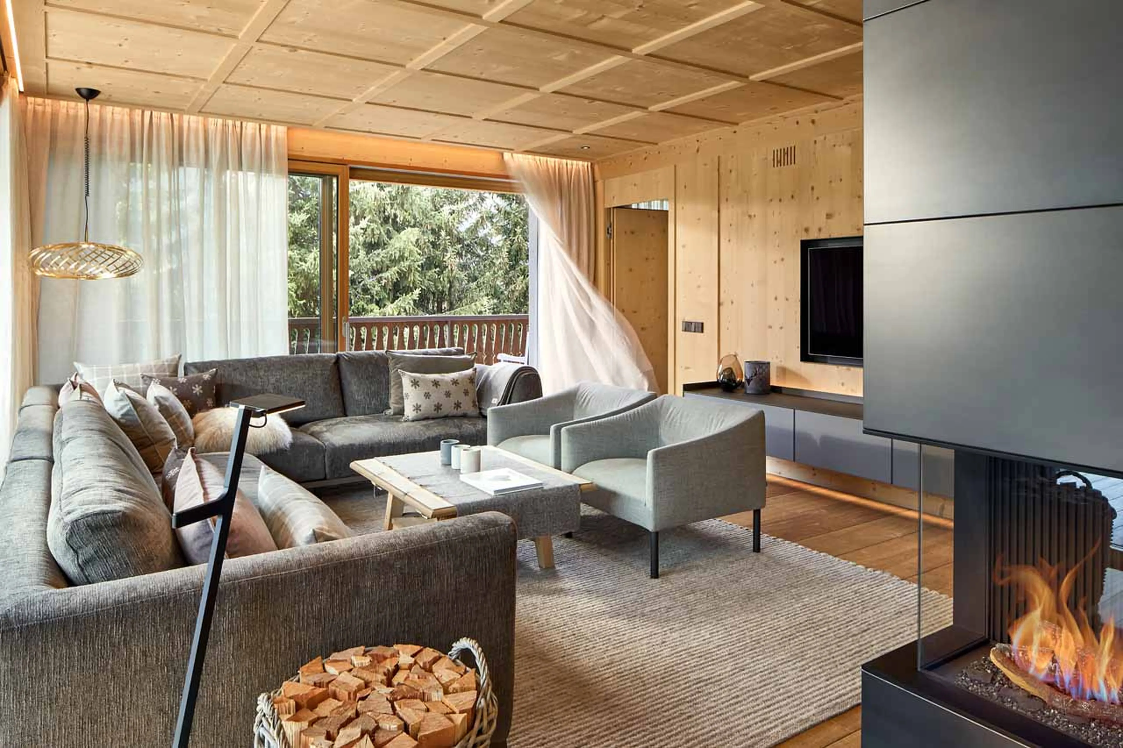 Living area at Villa al Sole 401 in Alta Badia
