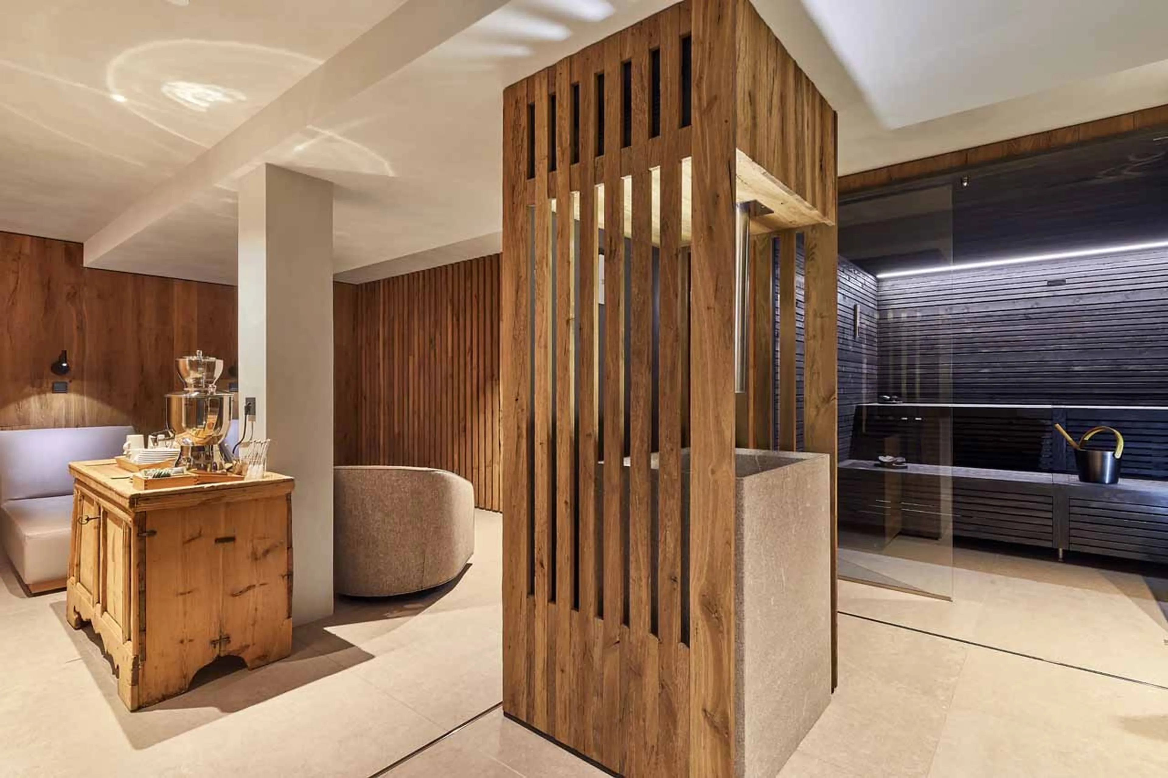 Spa area at Villa al Sole 302 in Alta Badia