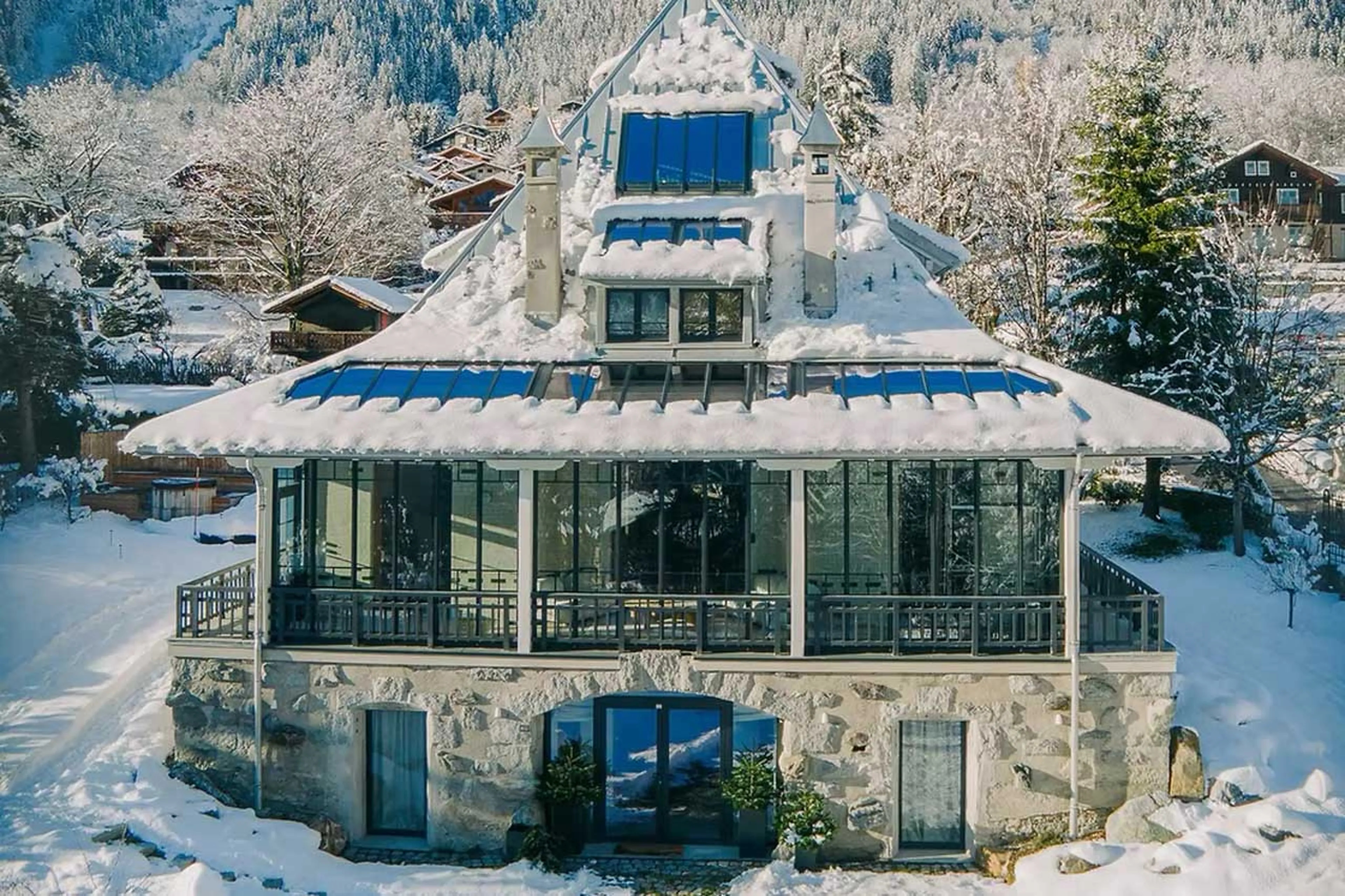 Exterior of Villa Butterfly in Chamonix
