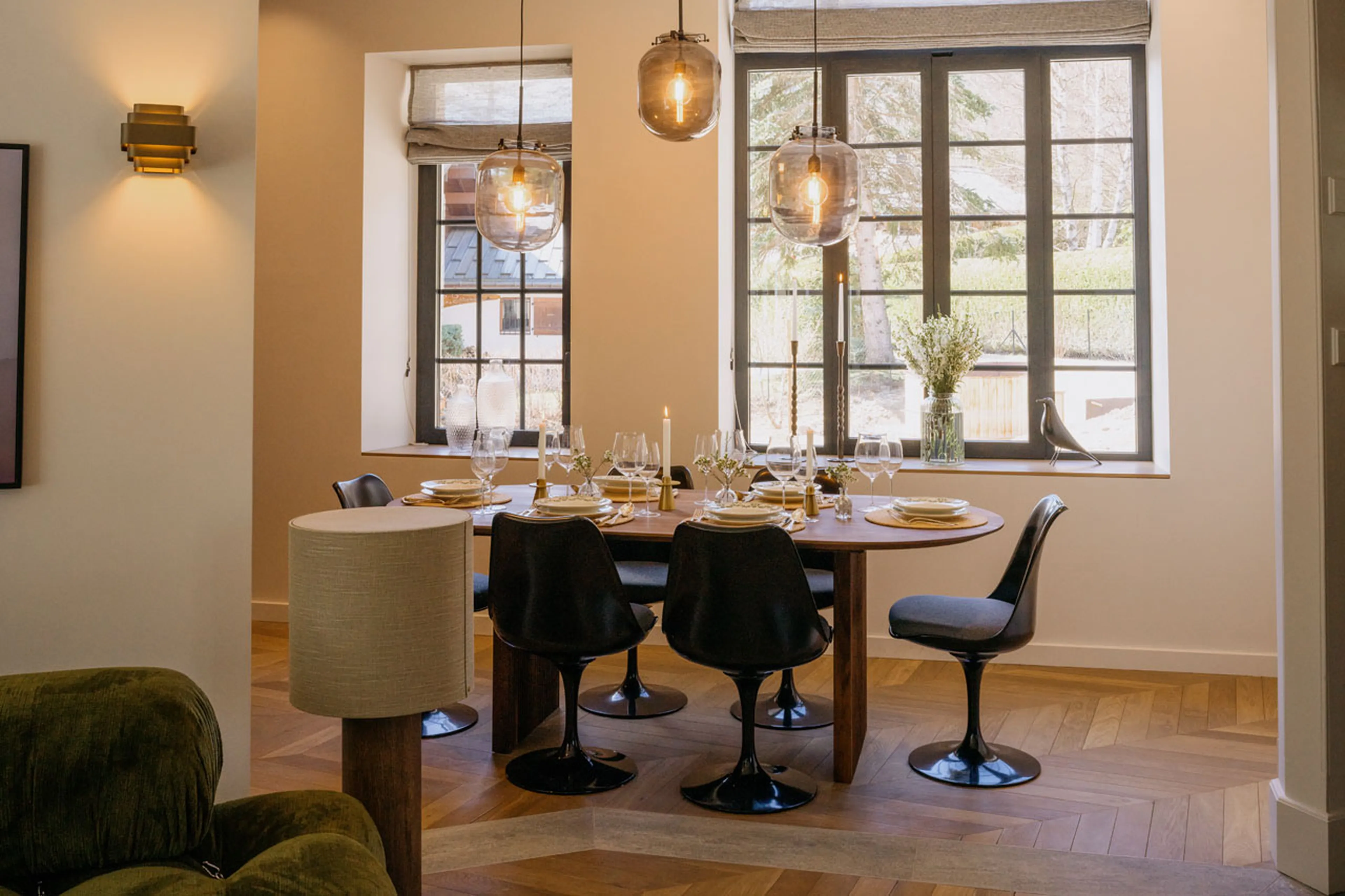 Dining area at Villa Butterfly in Chamonix