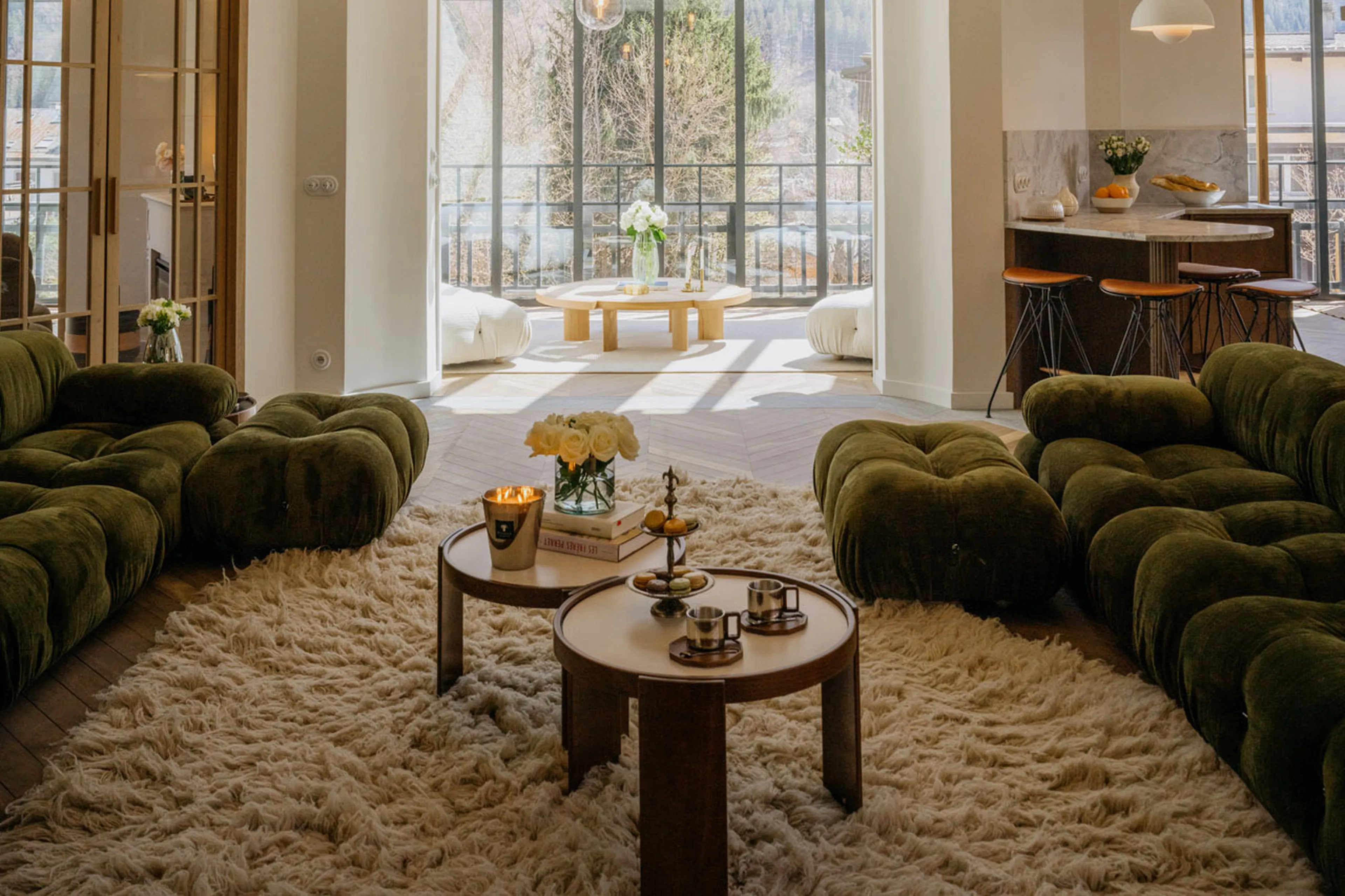 Seating area in Villa Butterfly in Chamonix