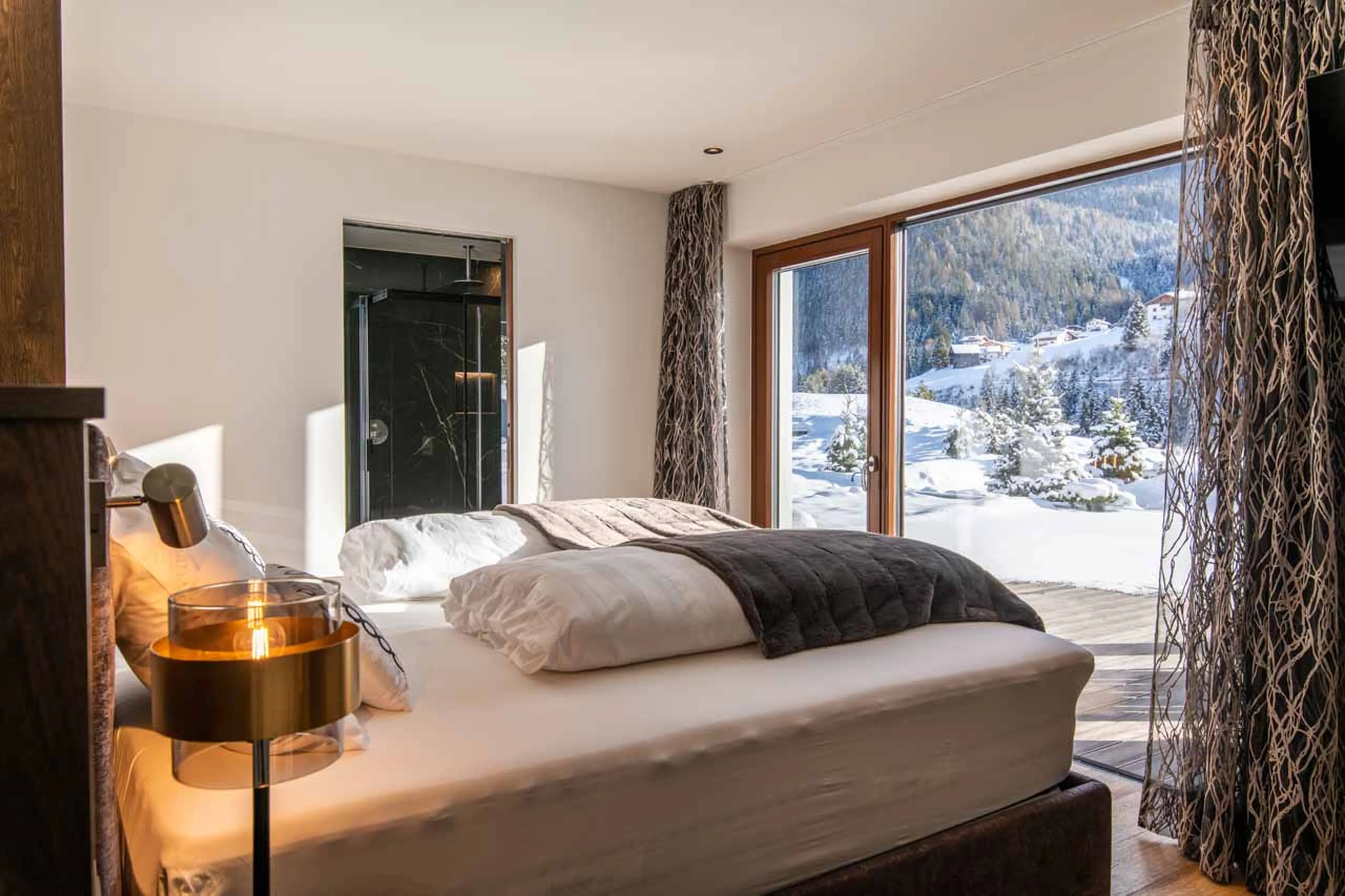 Bedroom three at Chalet Carolina in Val Gardena