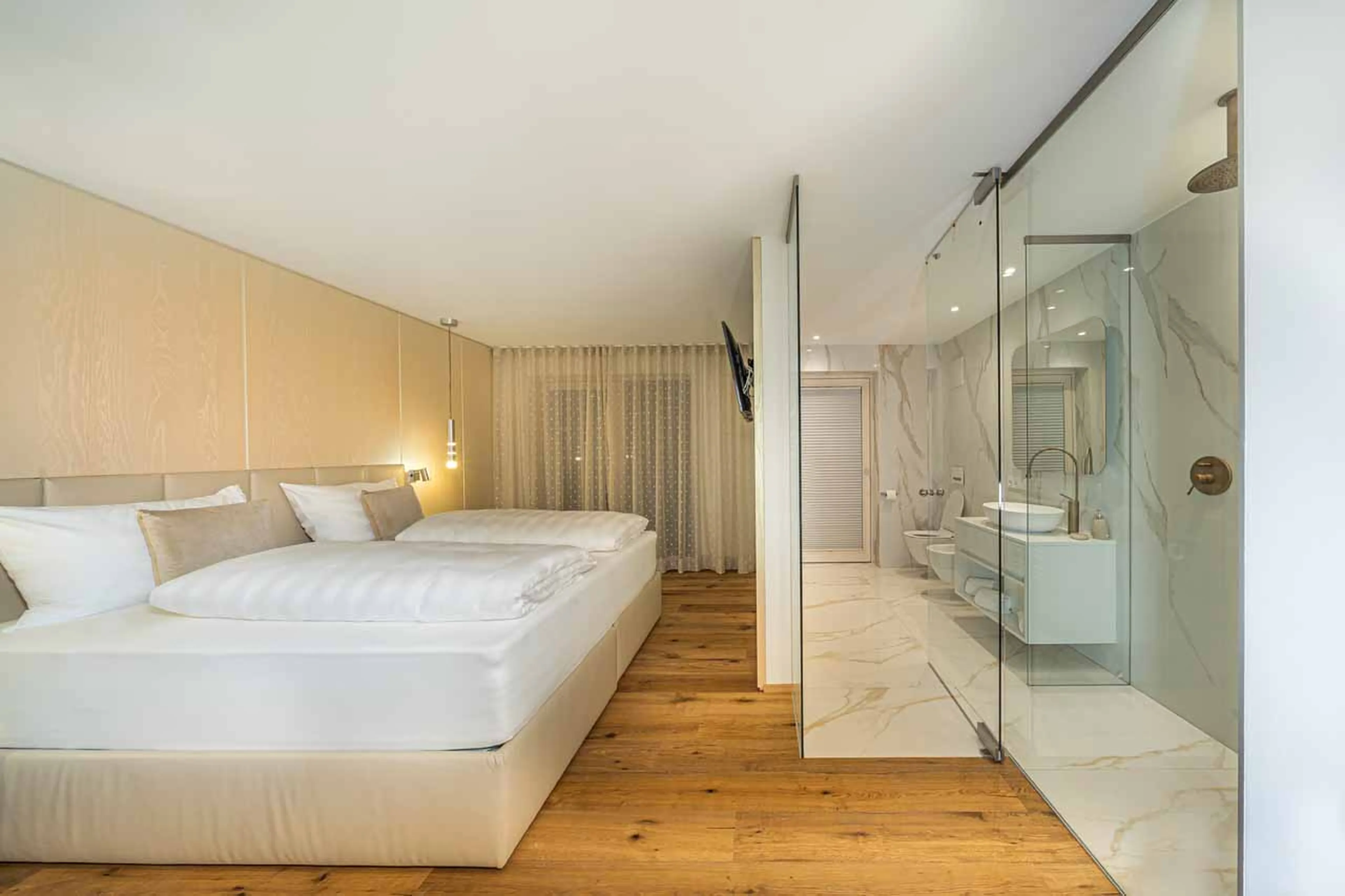 Bedroom four at Chalet Carolina in Val Gardena