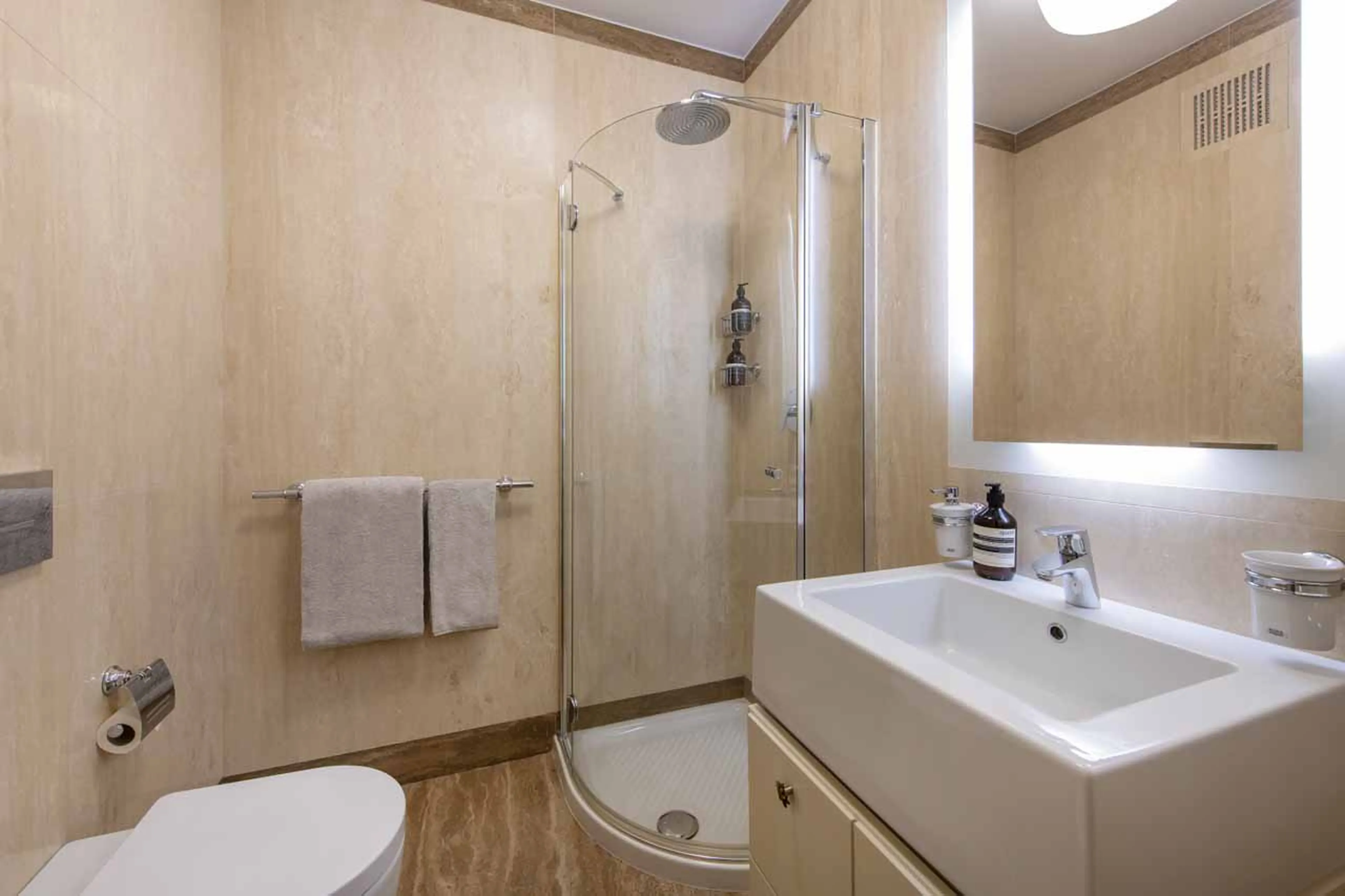 En-suite shower room in Villa Erica 1, St Moritz