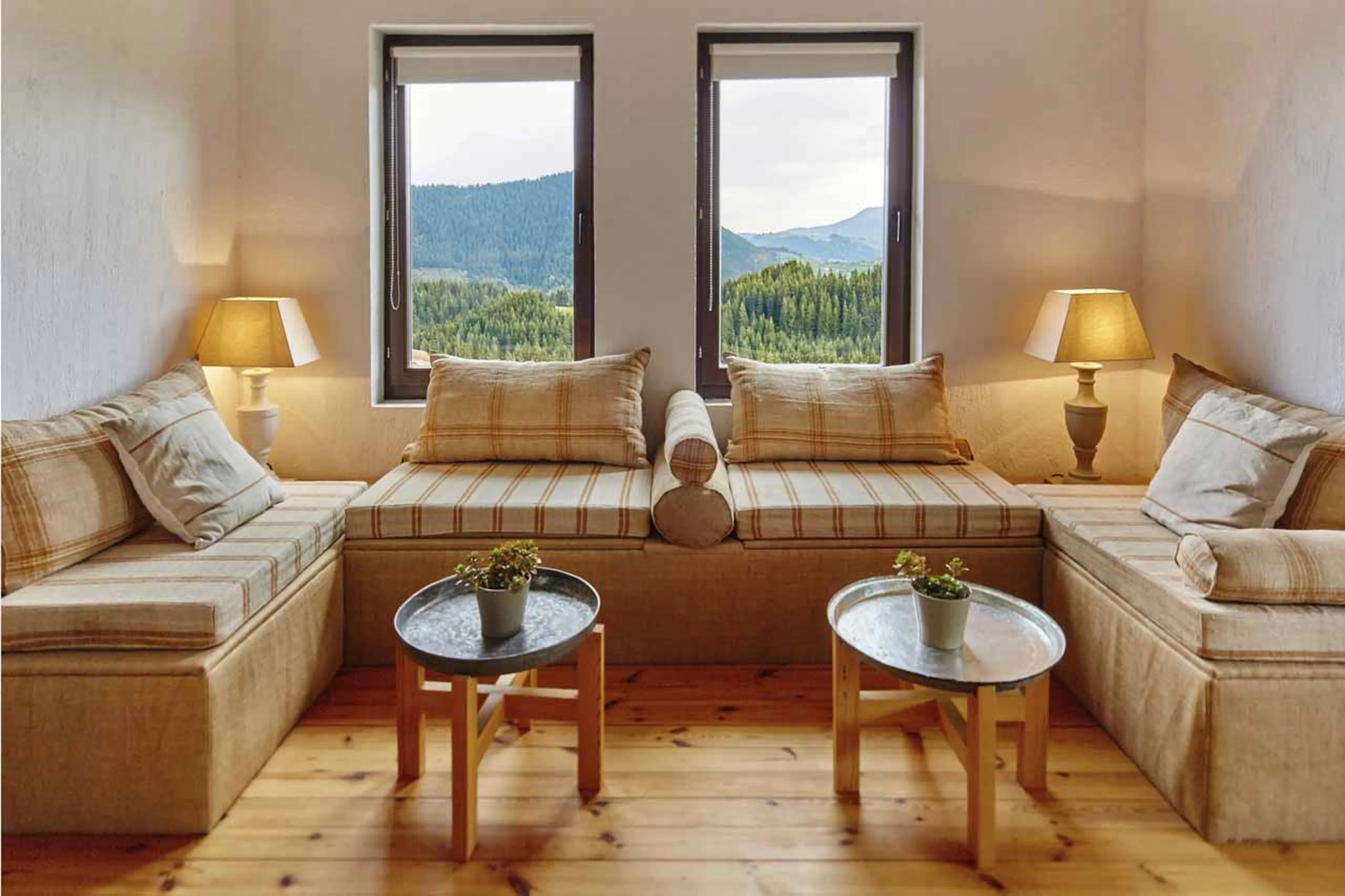 Love seat at Villa Gella in the Rhodope Mountains